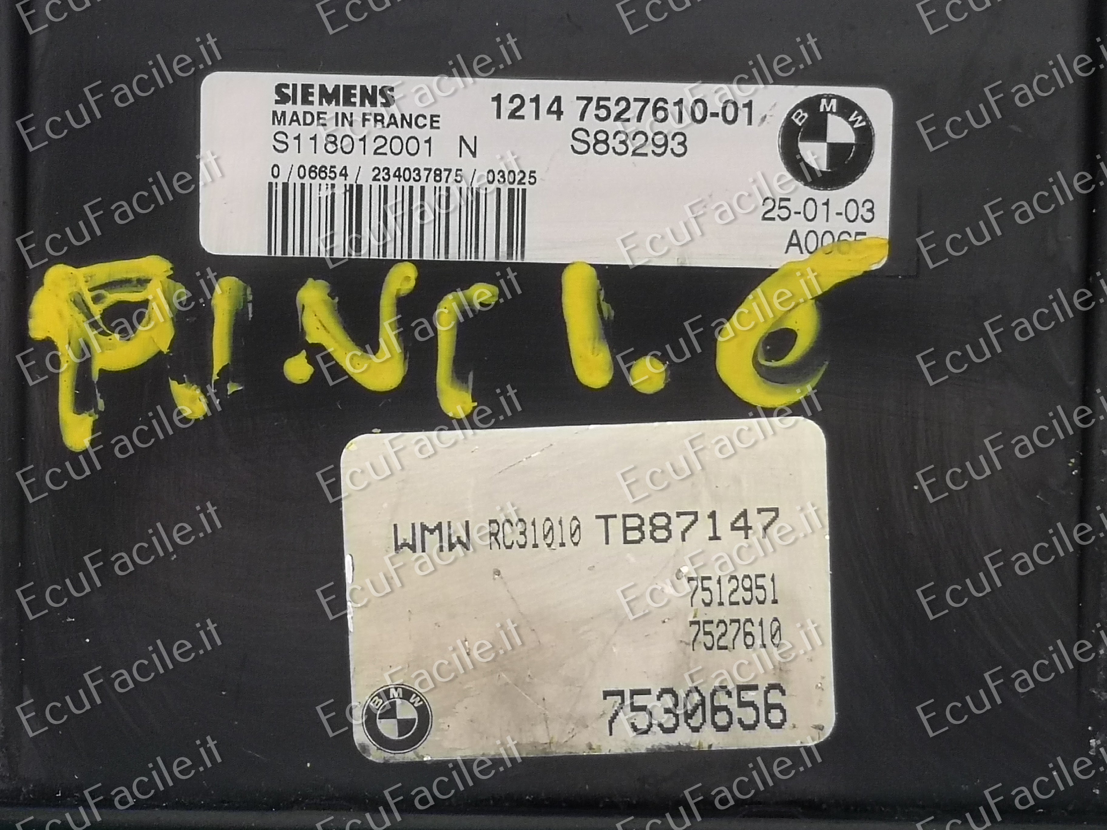 ECU S118012001N 12147527610-01 7542738 MINI Cooper