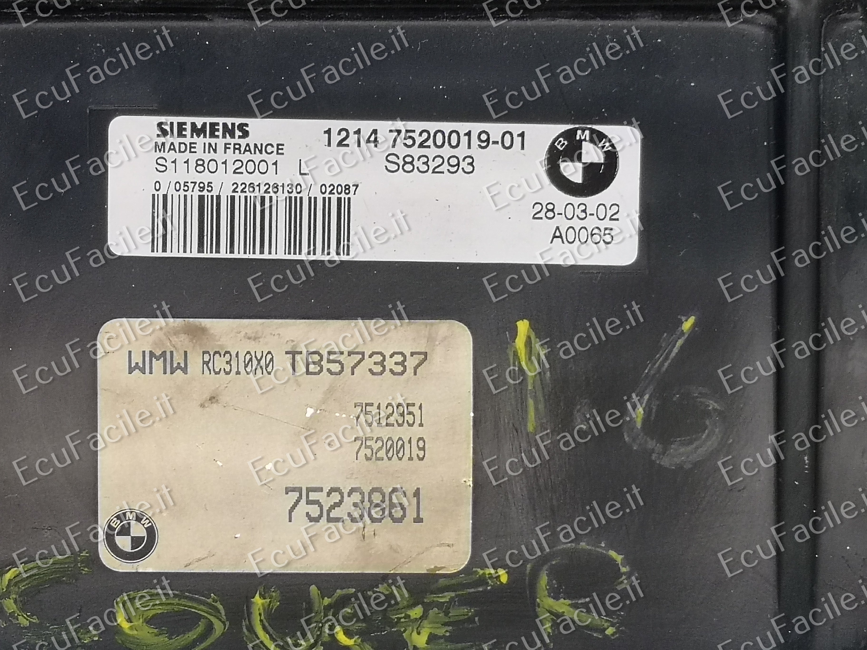 ECU S118012001N 12147527610-01 7542738 MINI Cooper