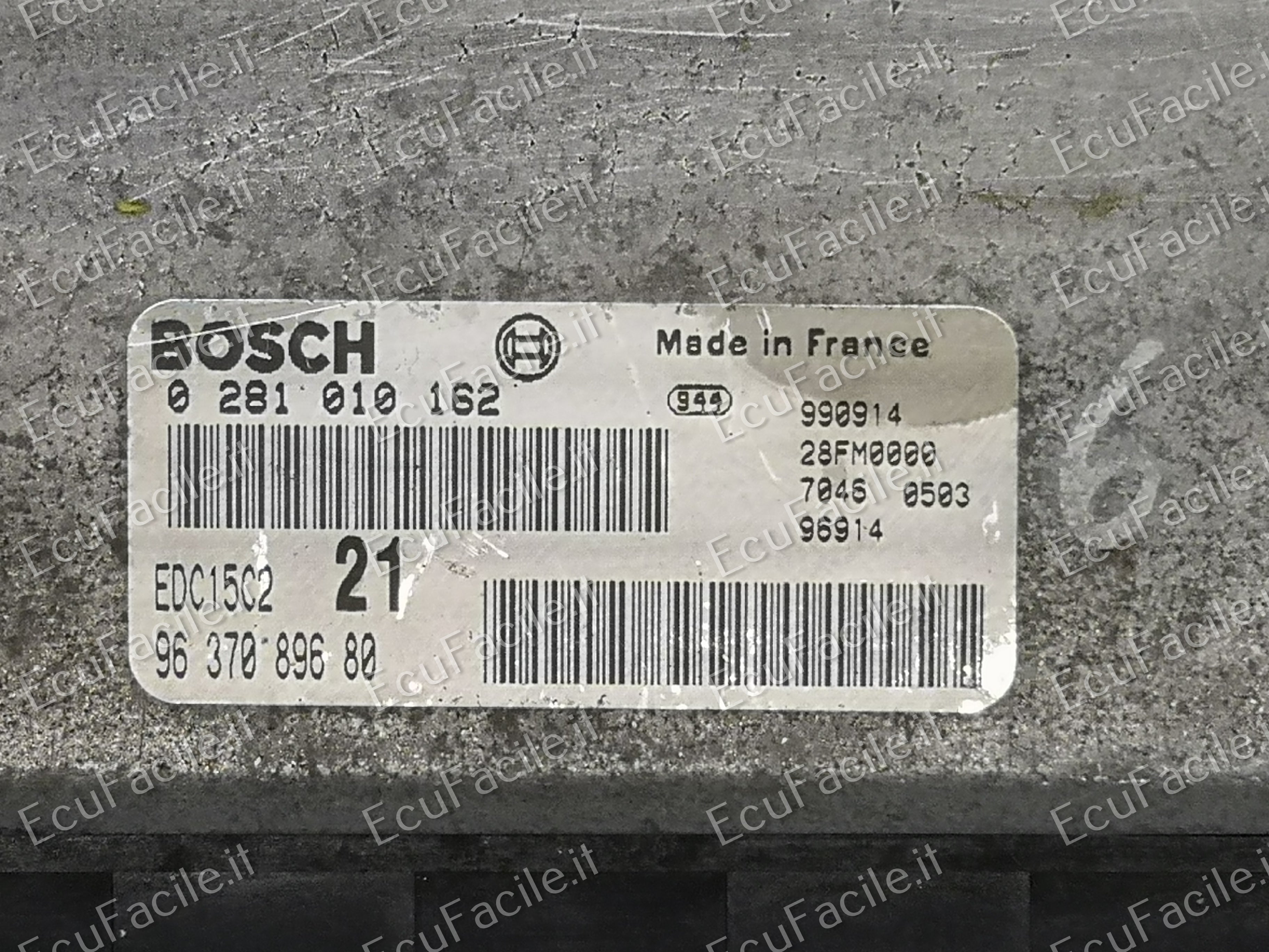 ECU CITROEN PEUGEOT 306 2.0 HDI 0281010162 9637089680 EDC15C2-21