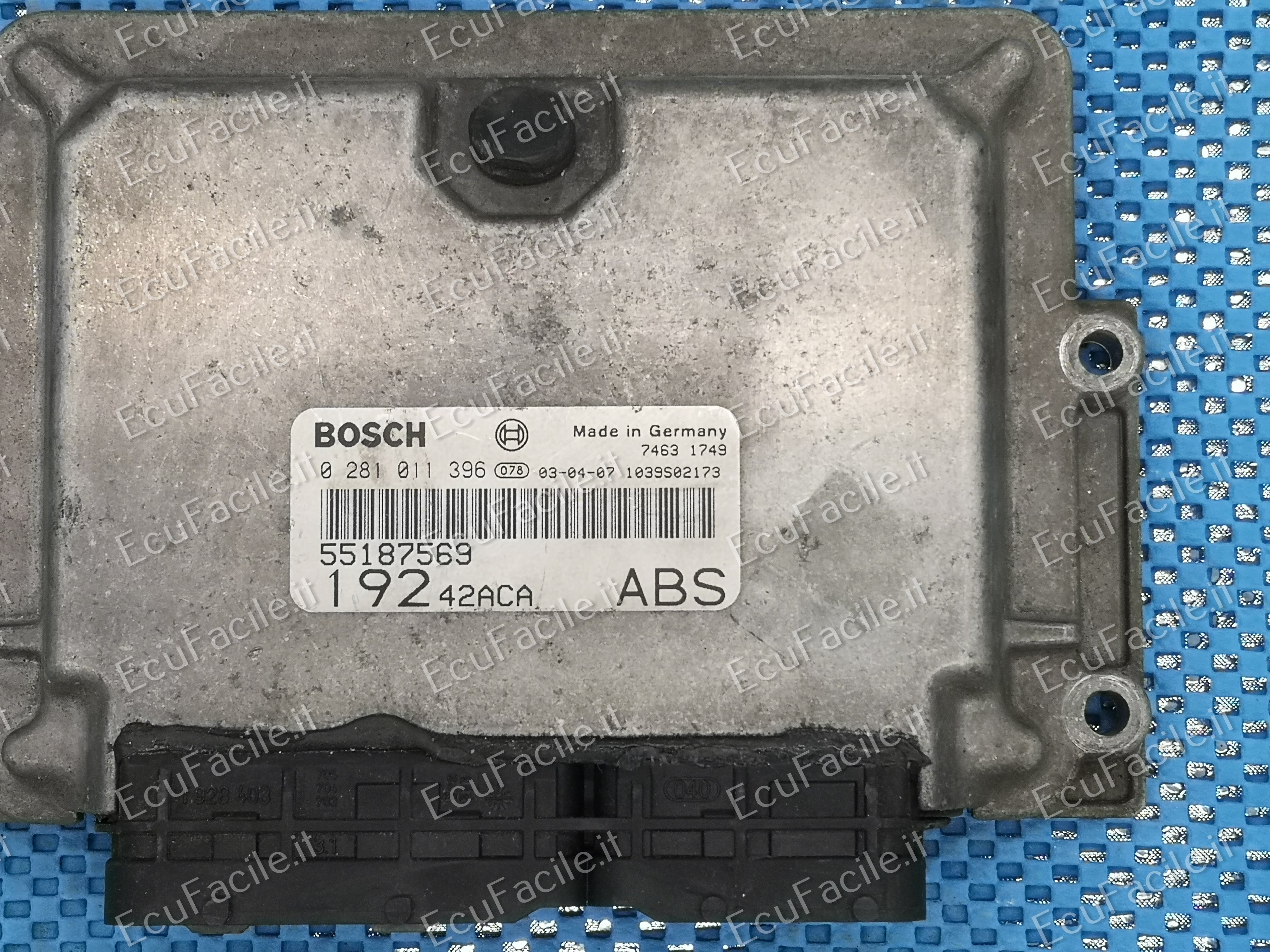 ECU FIAT STILO 1.9 JTD BOSCH 0281011396 55187569 19242ACA ABS