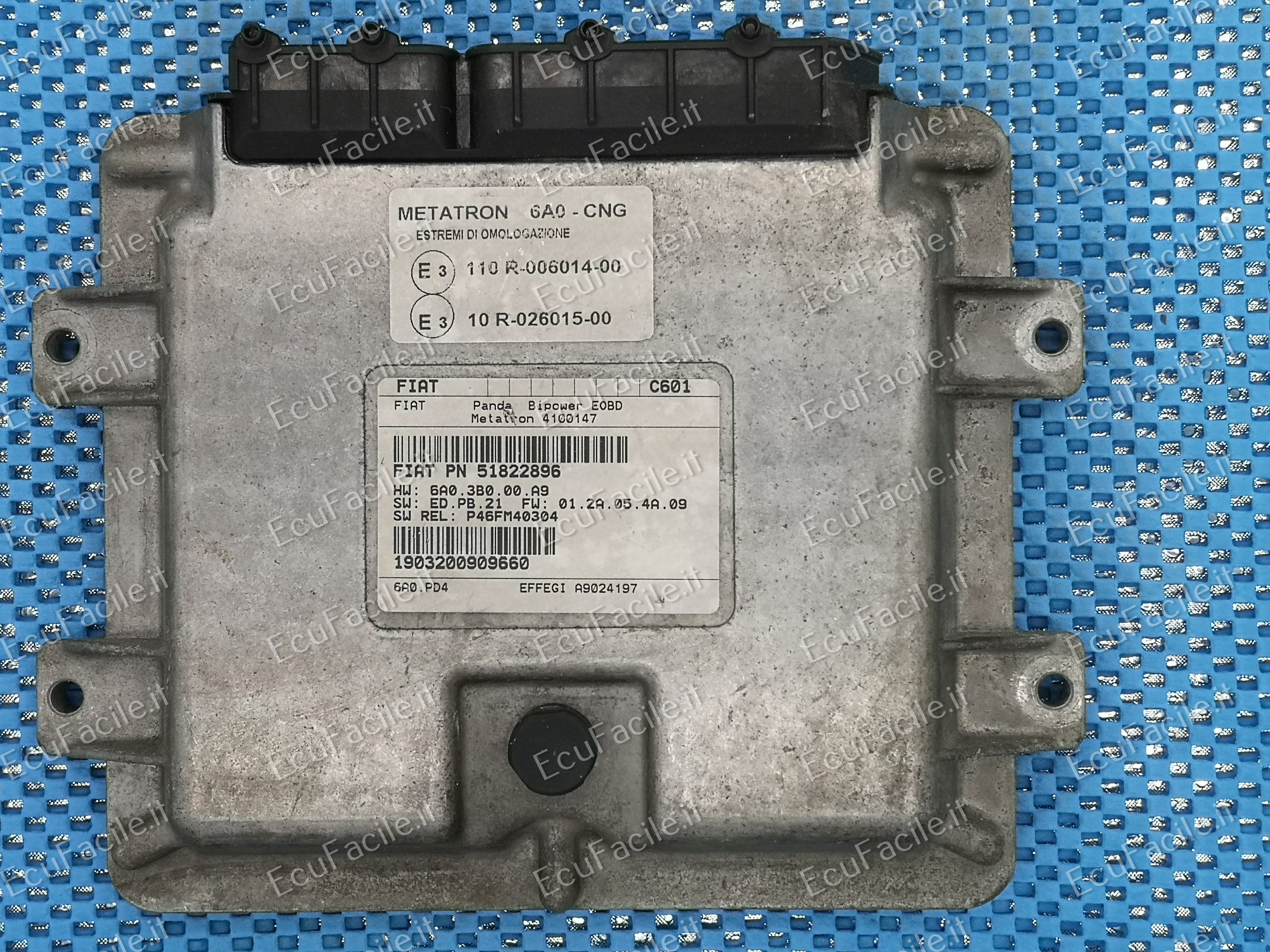 Ecu fiat panda 03 1.2 metatron FIAT NP 51822896 4100147