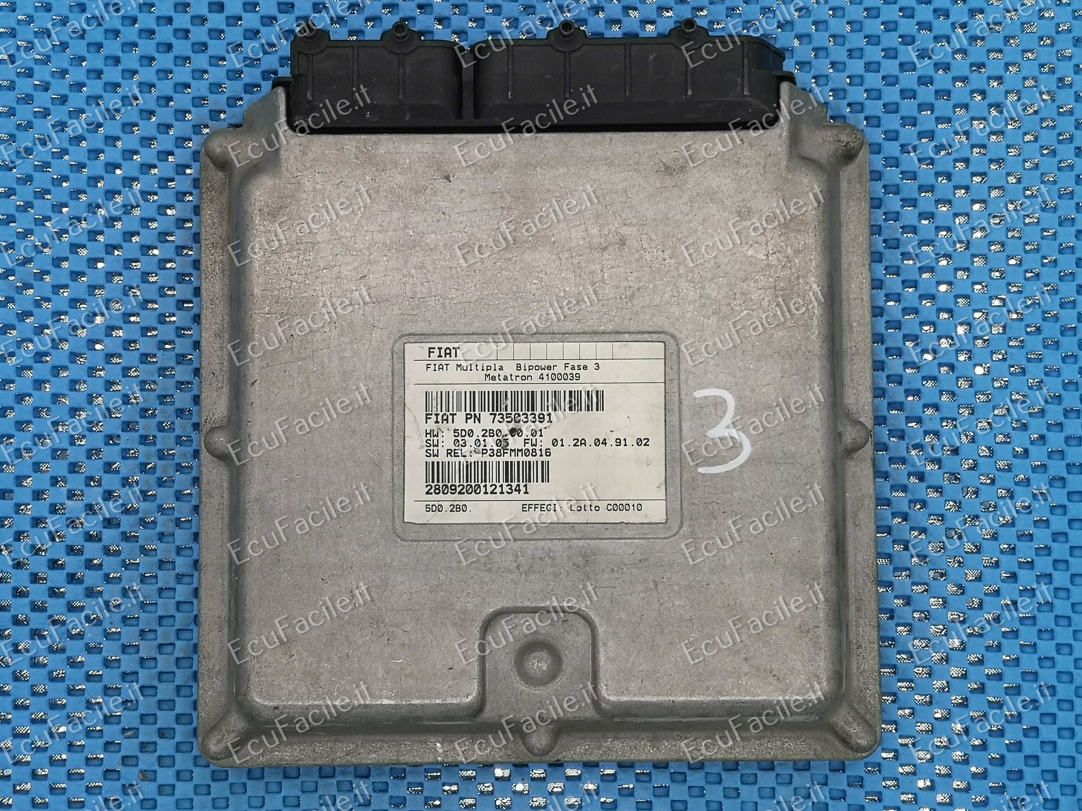 Ecu centralina metatron fiat multipla bipower 4100039 73503391