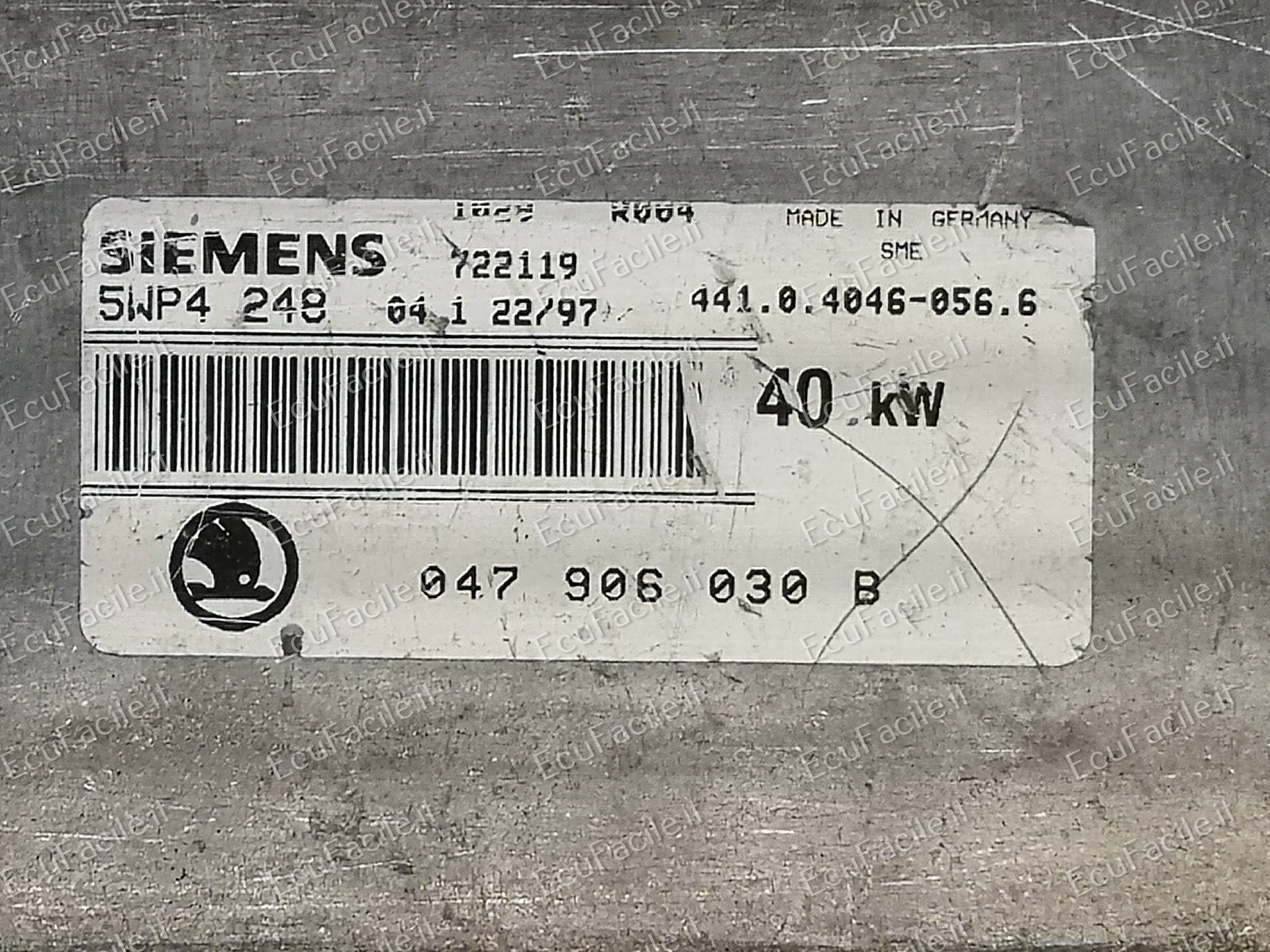 Ecu centralina skoda felicia 047906030b 5wp4248 40 kw