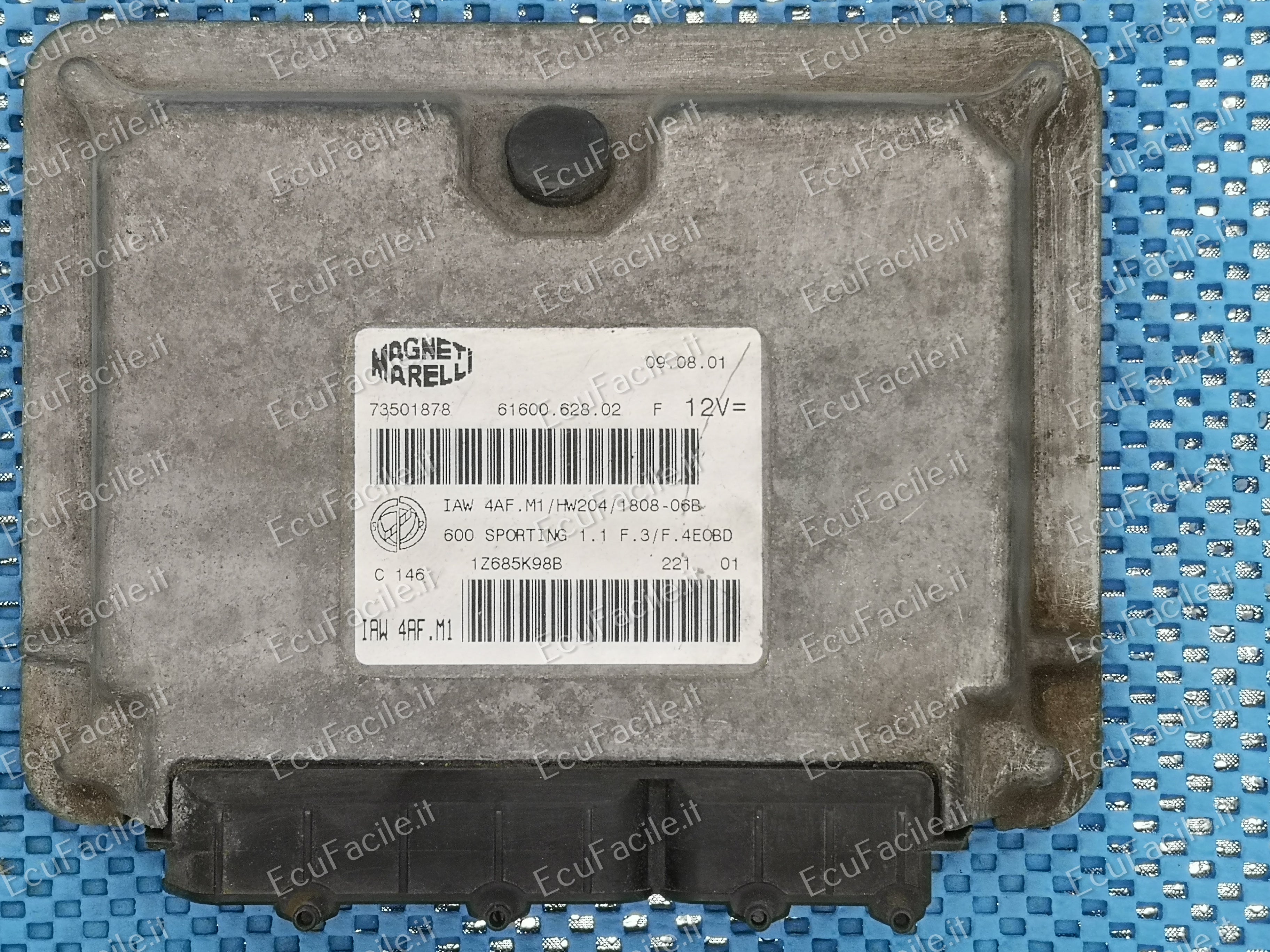 Ecu centralina fiat 600 iaw 4af.m1 hw204 73501878 pronta vergine