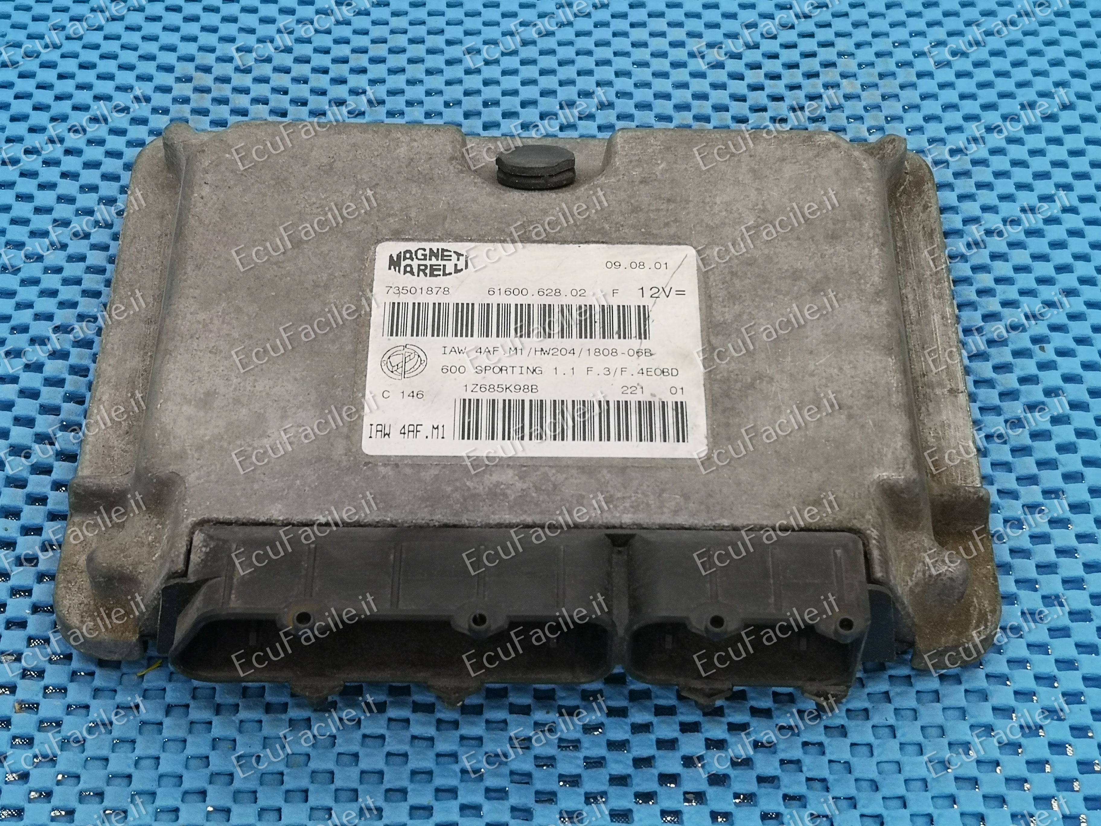 Ecu centralina fiat 600 iaw 4af.m1 hw204 73501878 pronta vergine