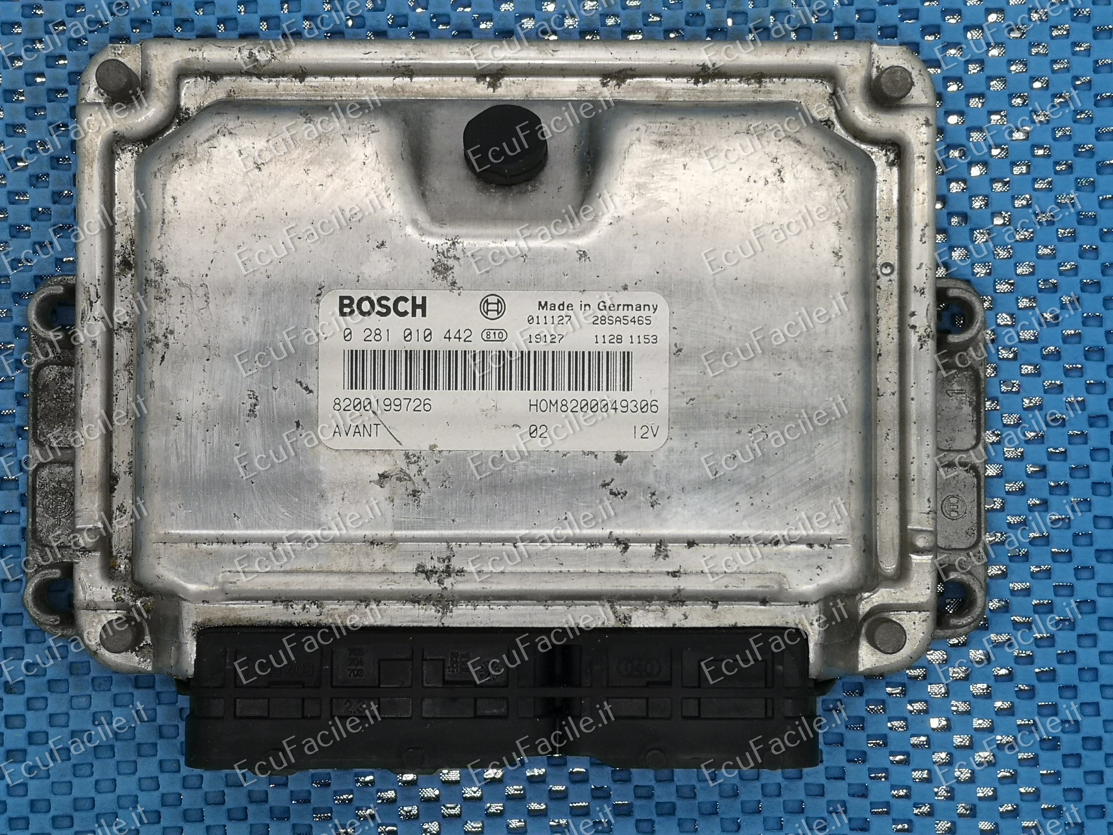 ECU RENAULT MEGANE 1.9 DTI 0281010442 8200199726 HOM 8200049306 EDC15VM+2.V4