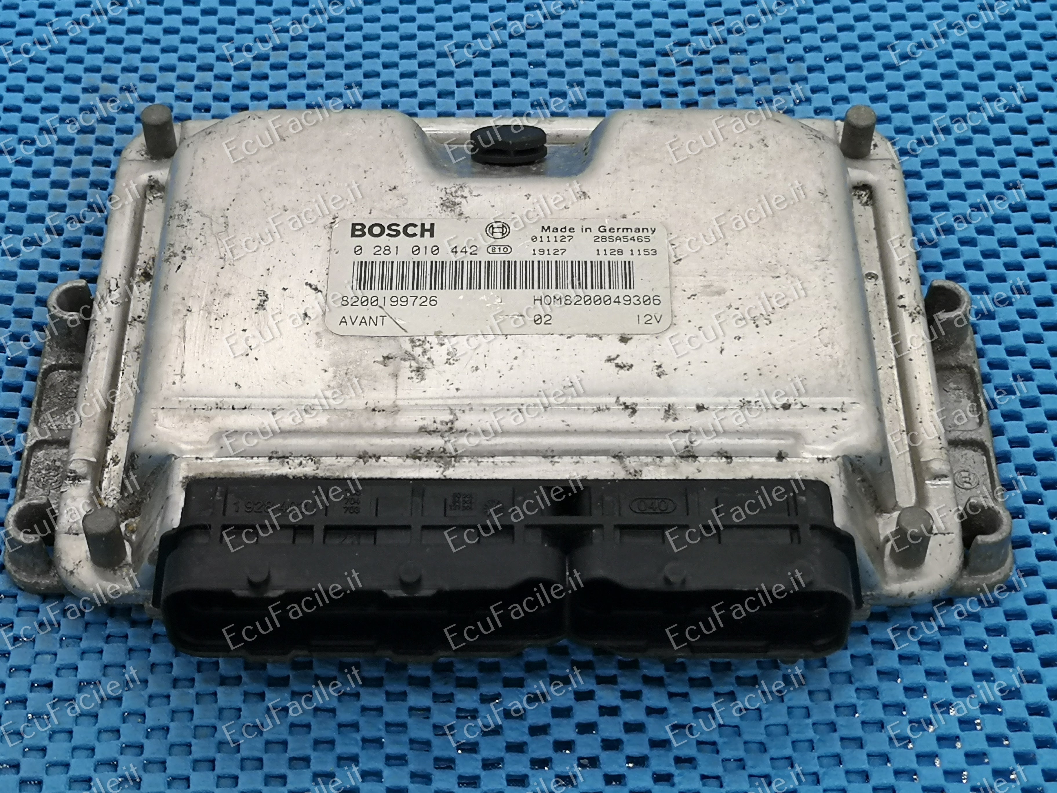 ECU RENAULT MEGANE 1.9 DTI 0281010442 8200199726 HOM 8200049306 EDC15VM+2.V4