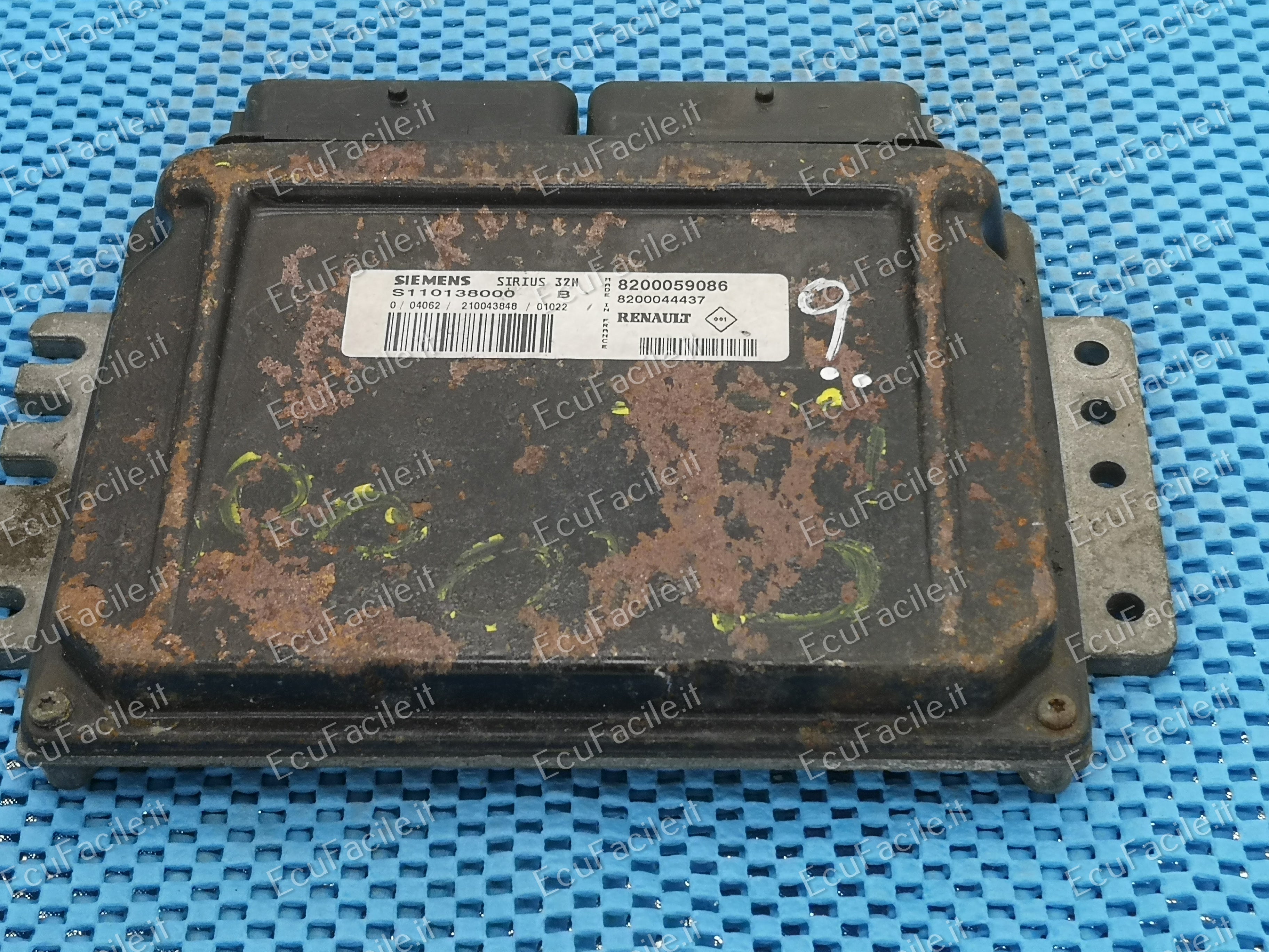ECU RENAULT 1.6 S110138000B 8200059086 8200044437 SIRIUS 32N