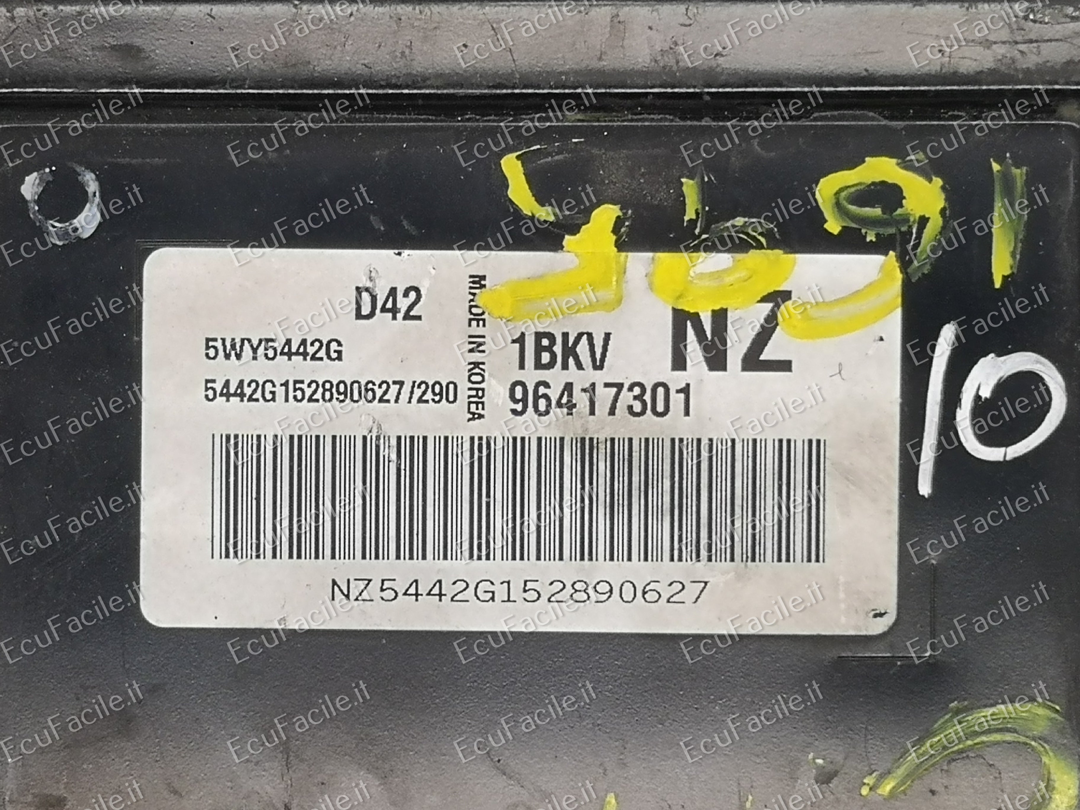 ECU Chevrolet Matiz 1.0 8v Sirius D4-5WY5442E 96417301 1BKV NZ