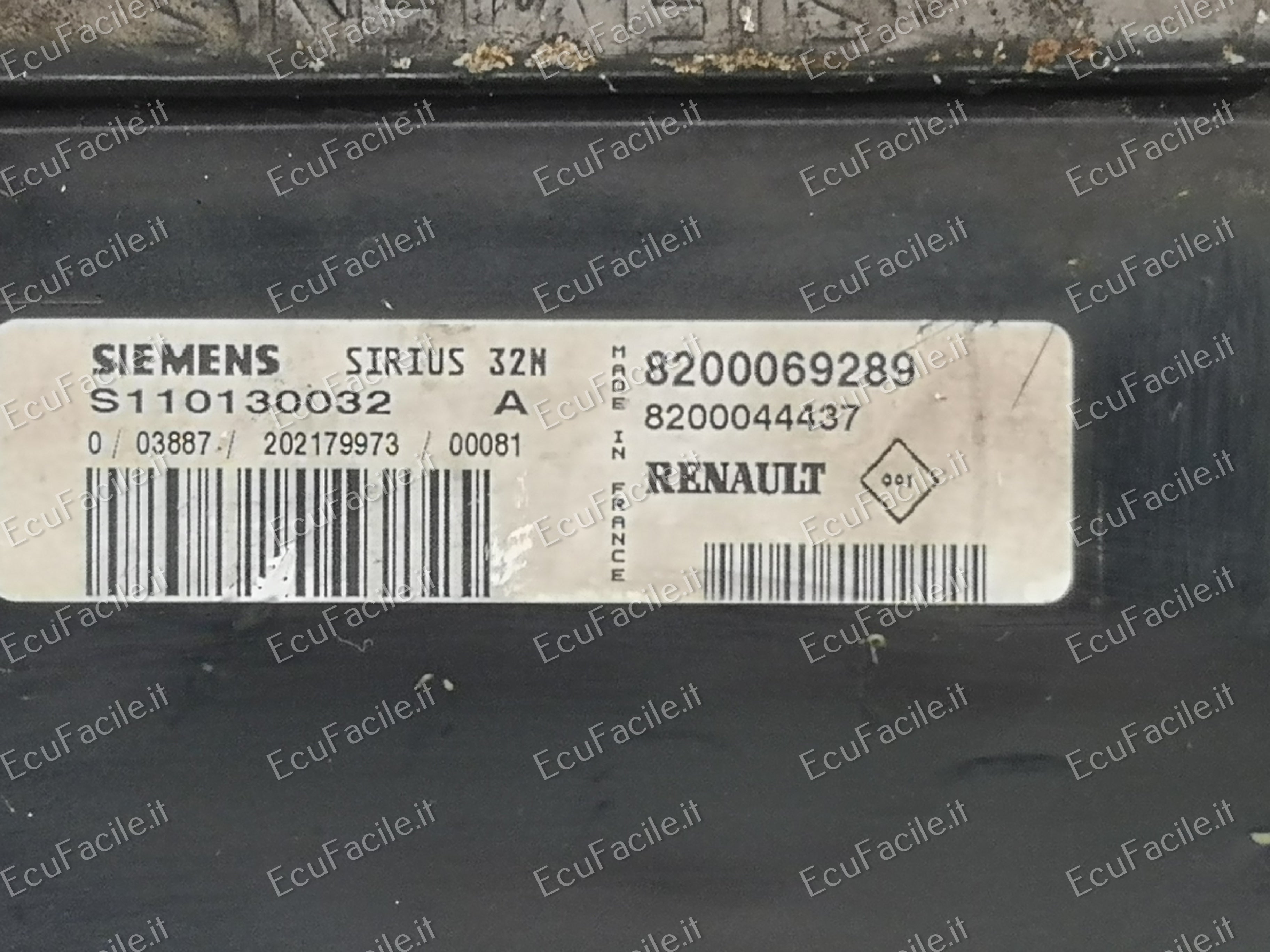 ECU RENAULT CLIO 1.6 SIRIUS 32N S110130032A 8200069289