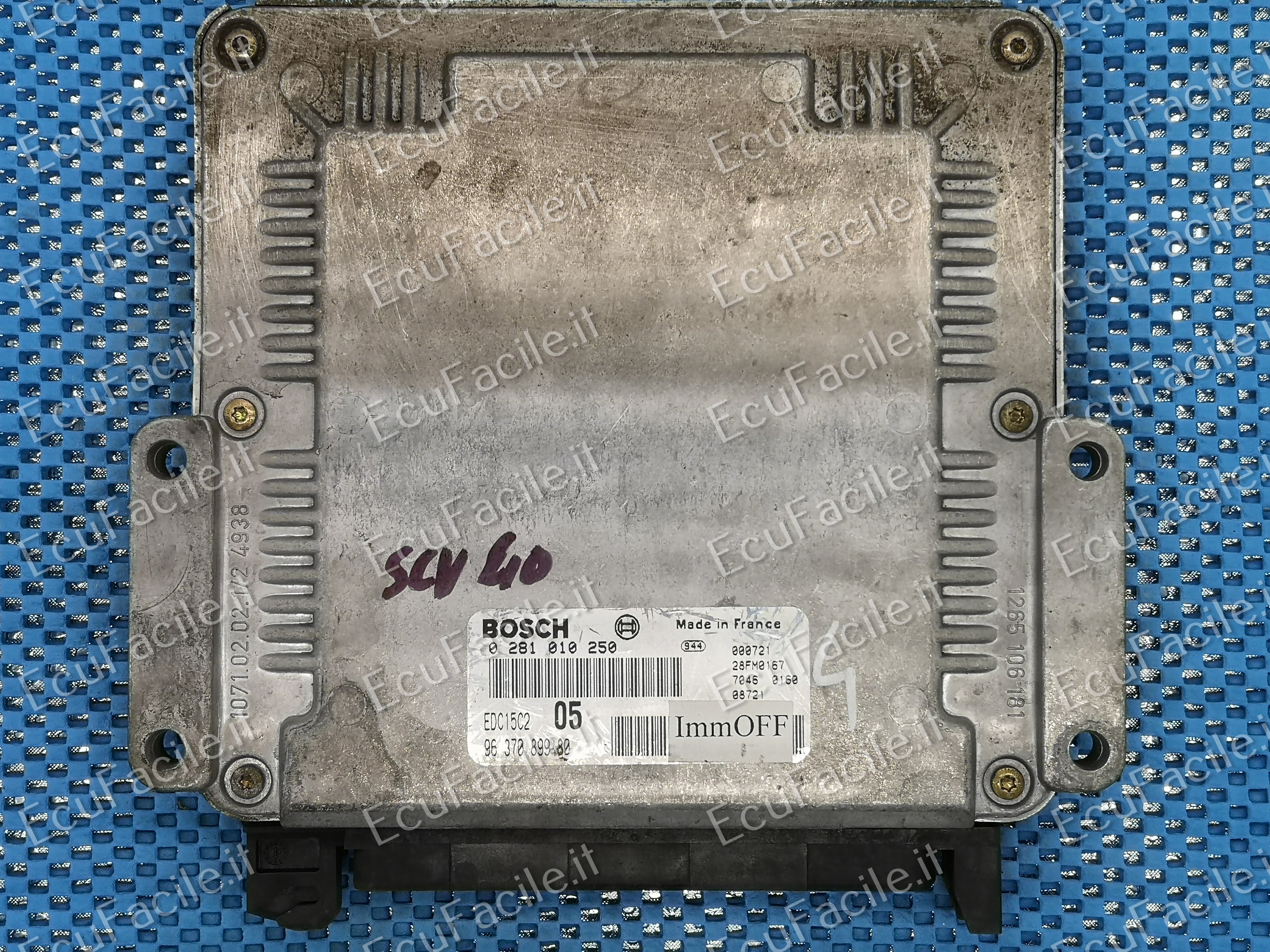 ECU PEUGEOT 206 2.0 HDI BOSCH 0281010250 9637089980 EDC15C2 05