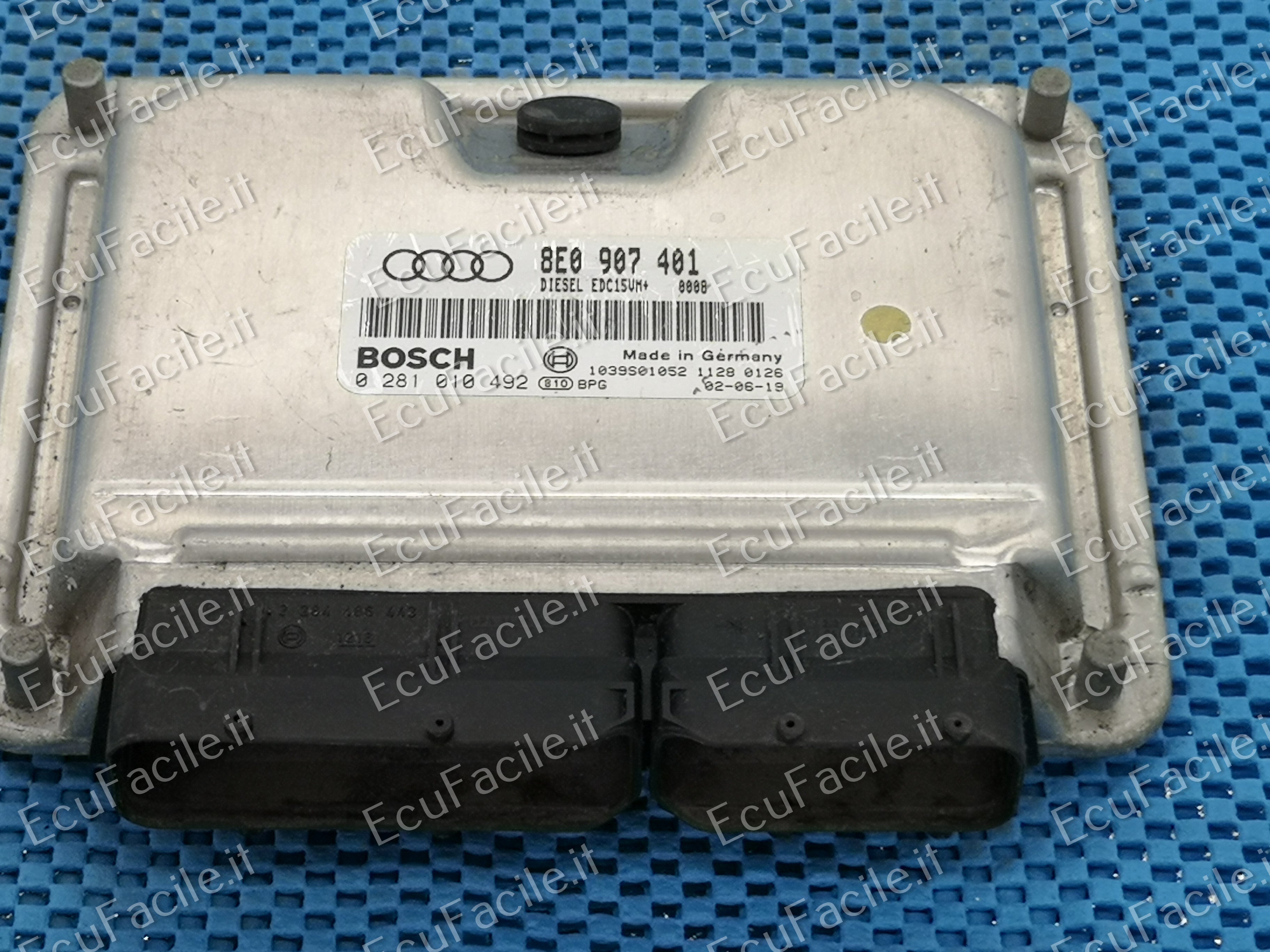 ECU AUDI A4 2.5 TDI BOSCH 0281010492 8E0907401 EDC15VM+