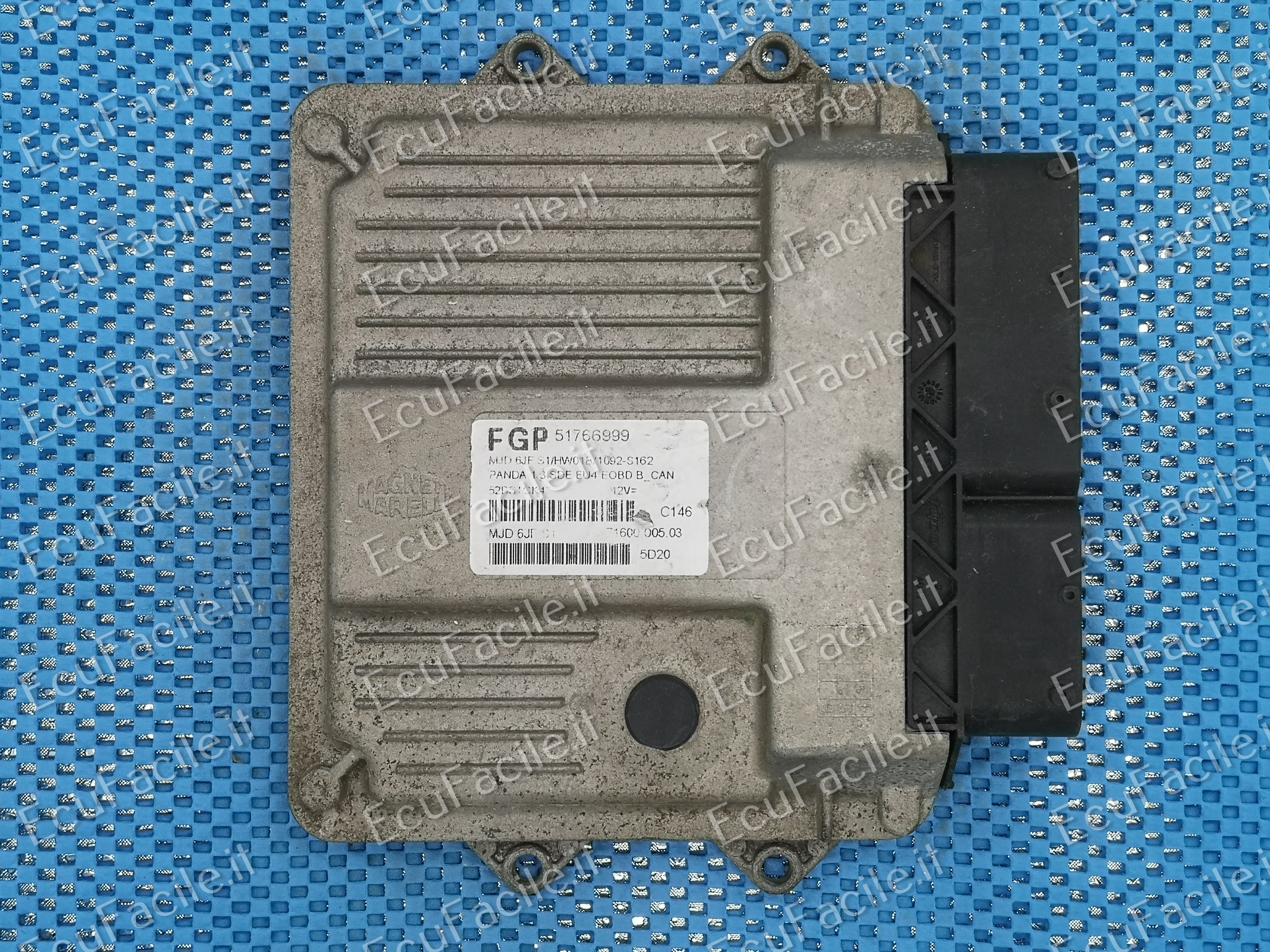 ECU FIAT PANDA 1.3 D 5M 51KW (2005) 51766999 MJD 6JF.S1 188A8000