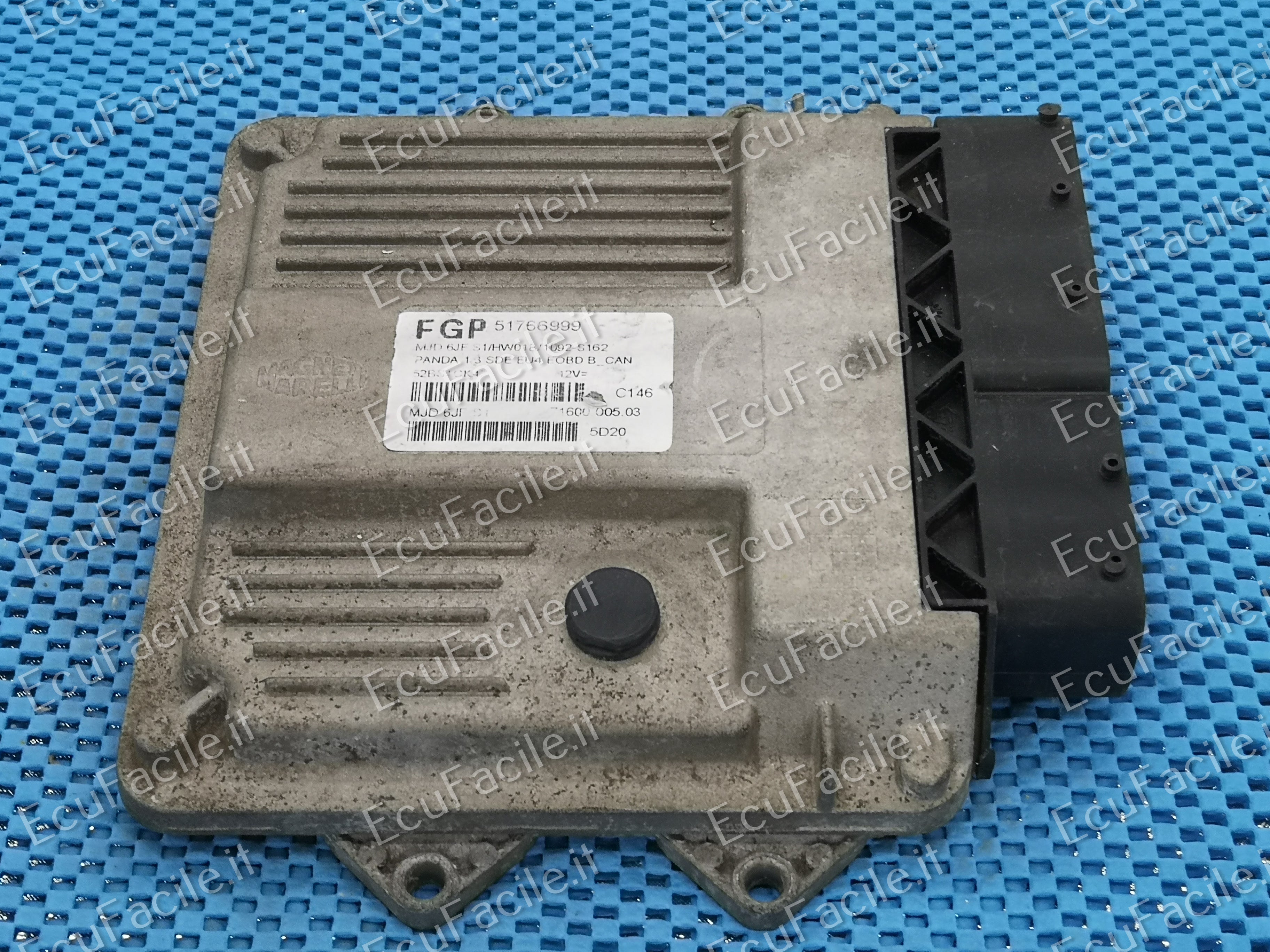 ECU FIAT PANDA 1.3 D 5M 51KW (2005) 51766999 MJD 6JF.S1 188A8000