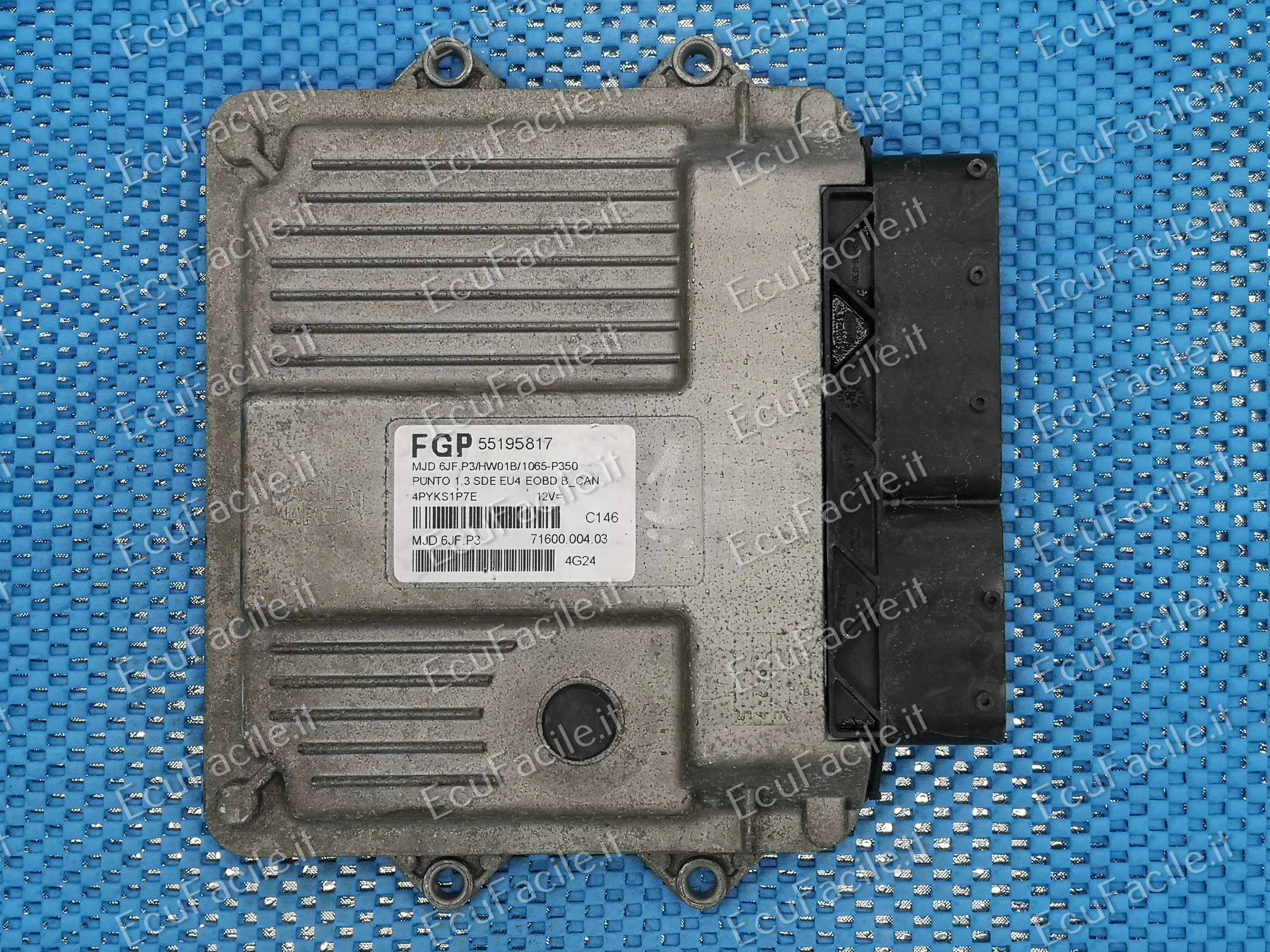 ECU FIAT G PUNTO 55195817 MJD 6JF.P3 Fiat Punto Mjt 188 70cv.