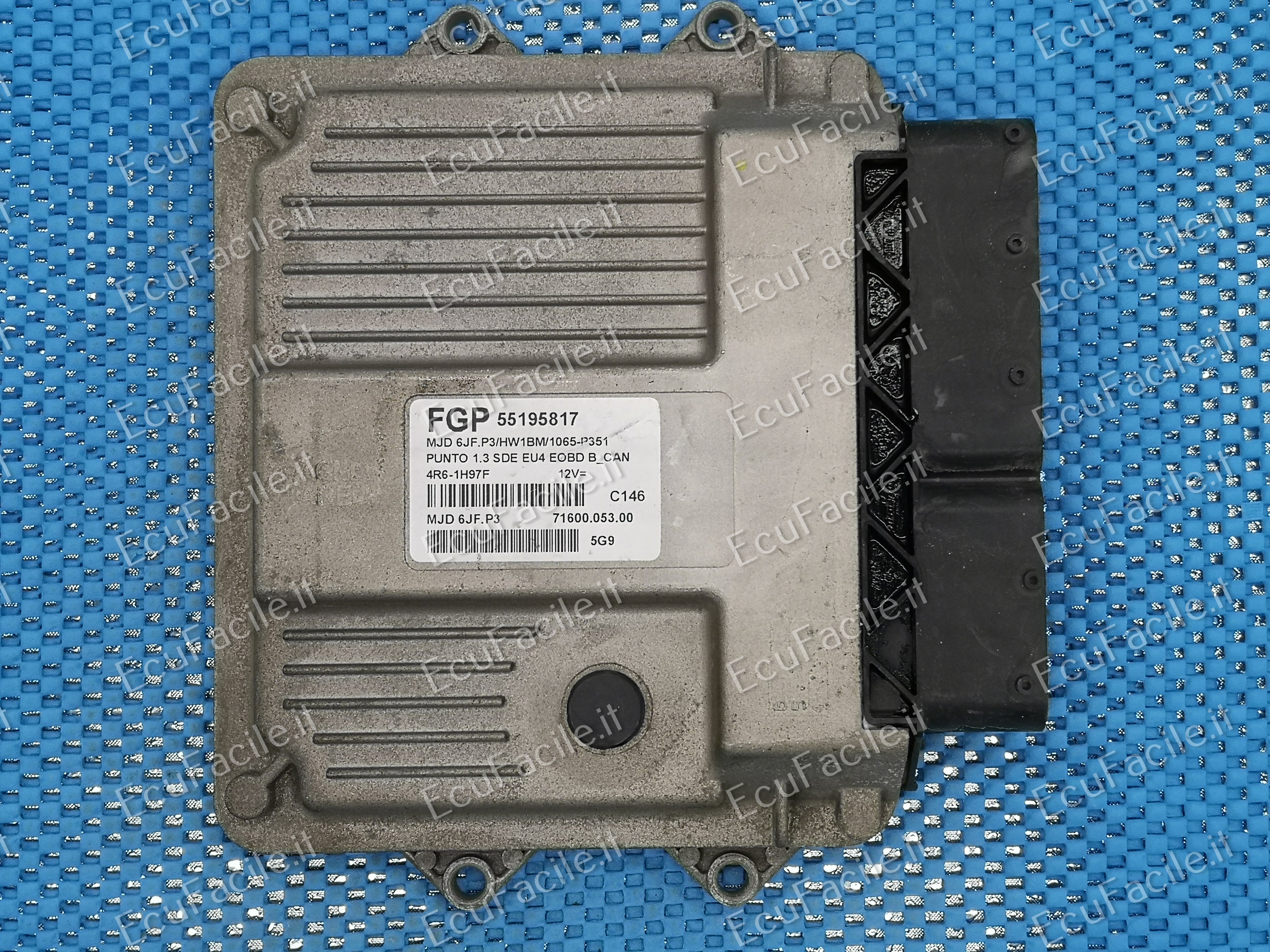 ECU FIAT G PUNTO 55195817 MJD 6JF.P3 Fiat Punto Mjt 188 70cv.