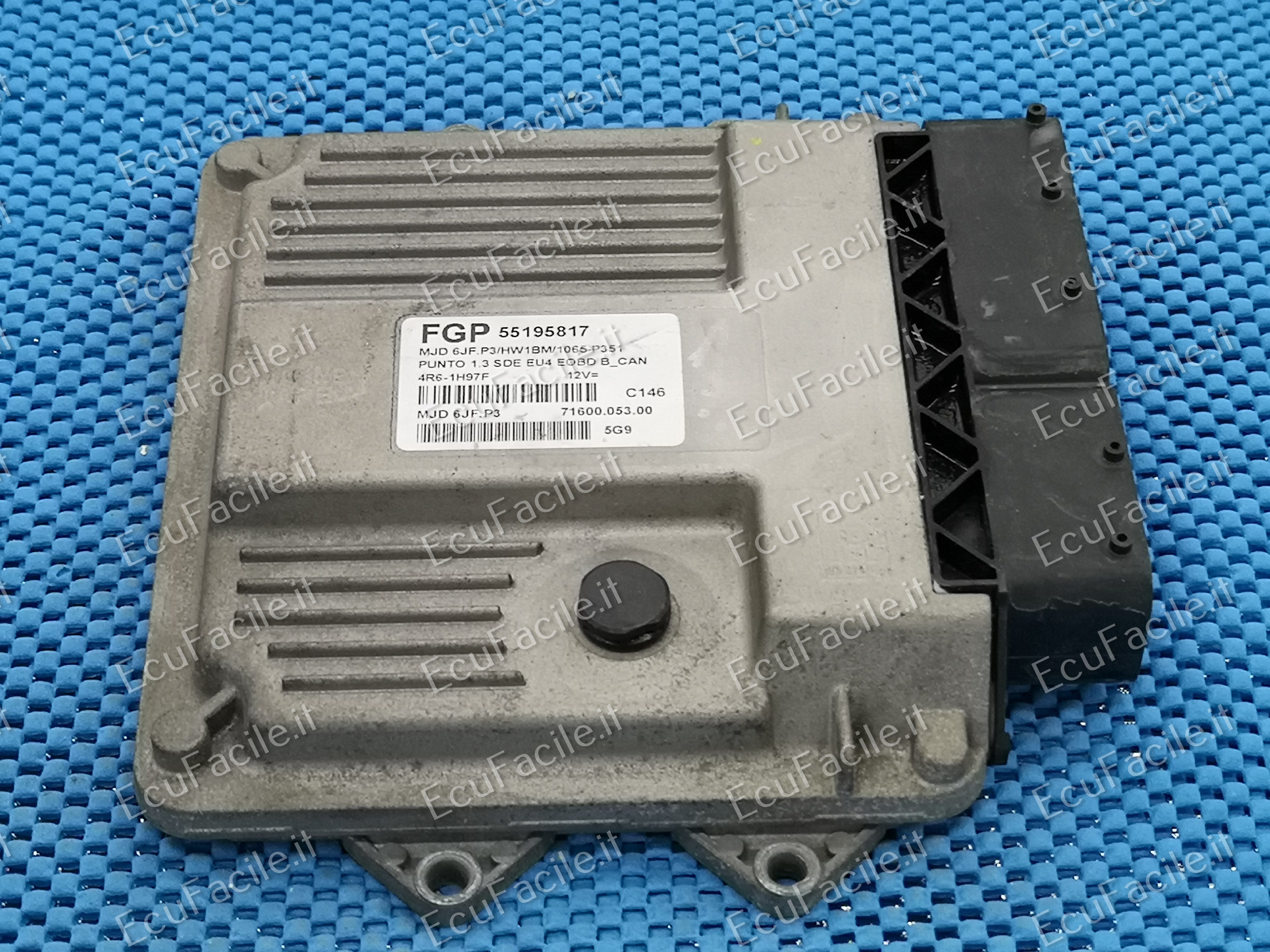 ECU FIAT G PUNTO 55195817 MJD 6JF.P3 Fiat Punto Mjt 188 70cv.