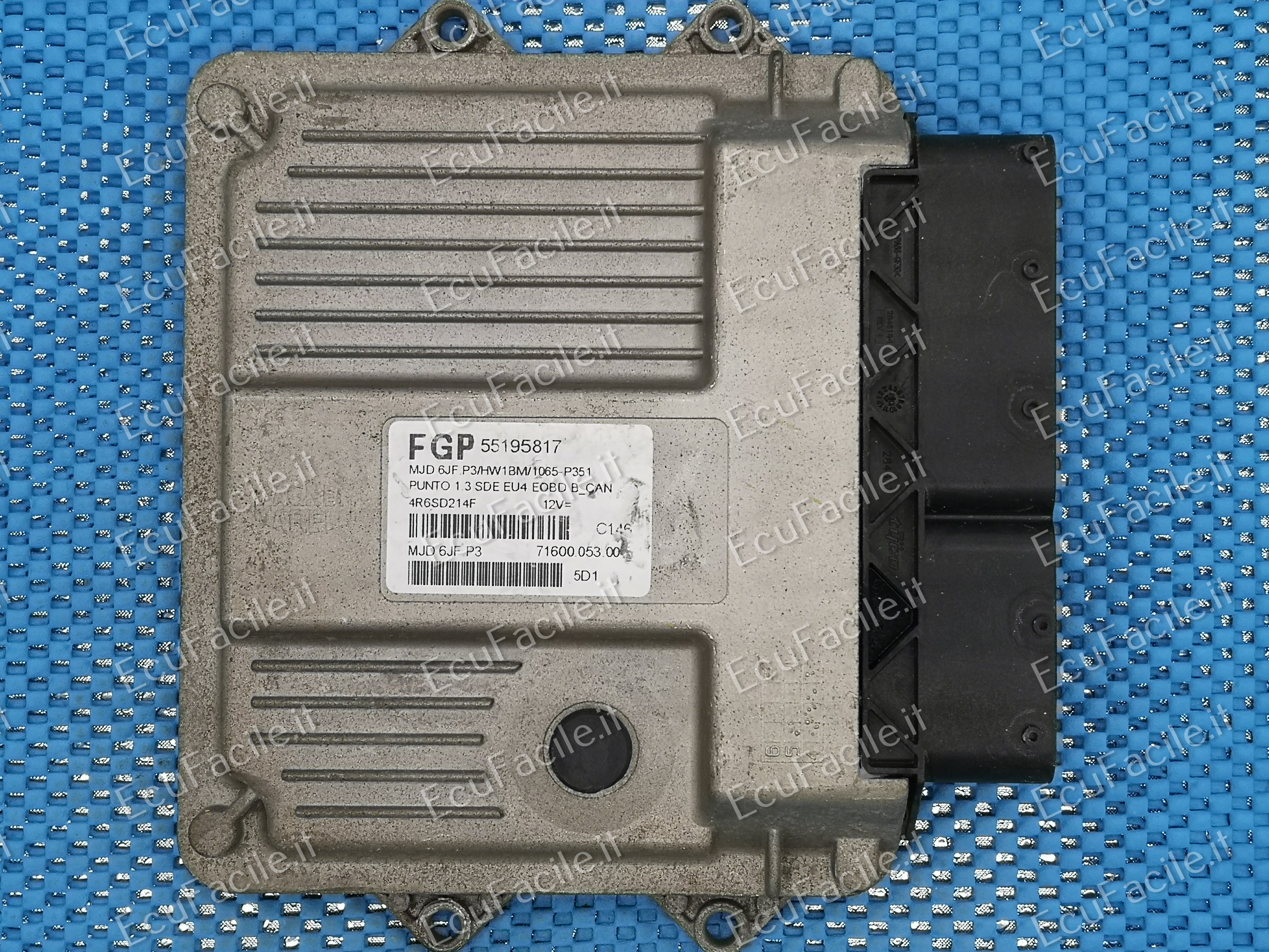 ECU FIAT G PUNTO 55195817 MJD 6JF.P3 Fiat Punto Mjt 188 70cv.