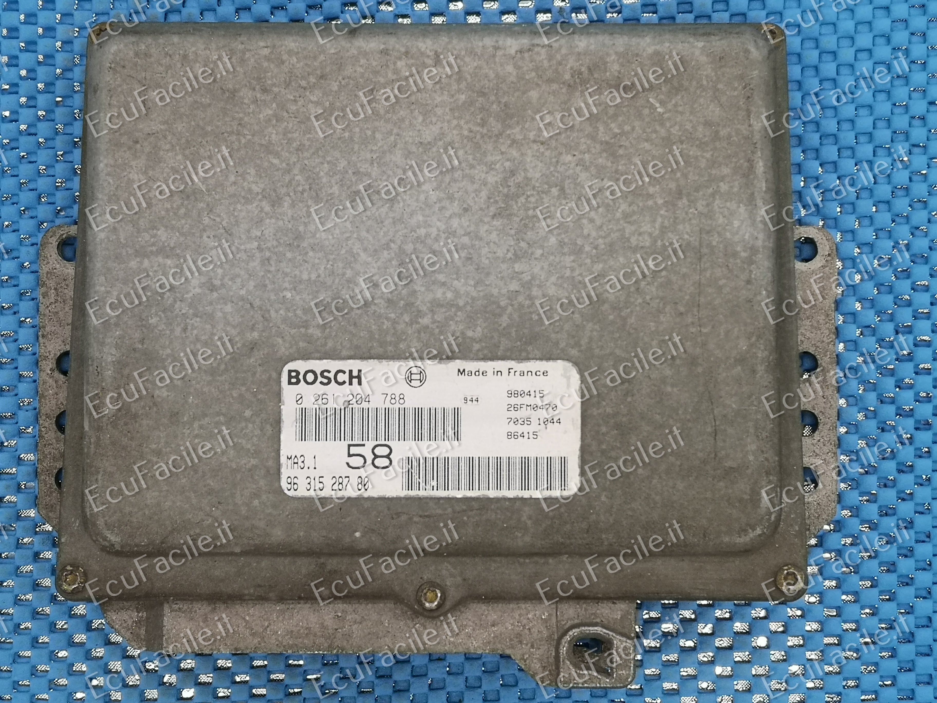 ECU CITROEN SAXO PEUGEOT 1.1 0261204788 9631528780 MA3.1