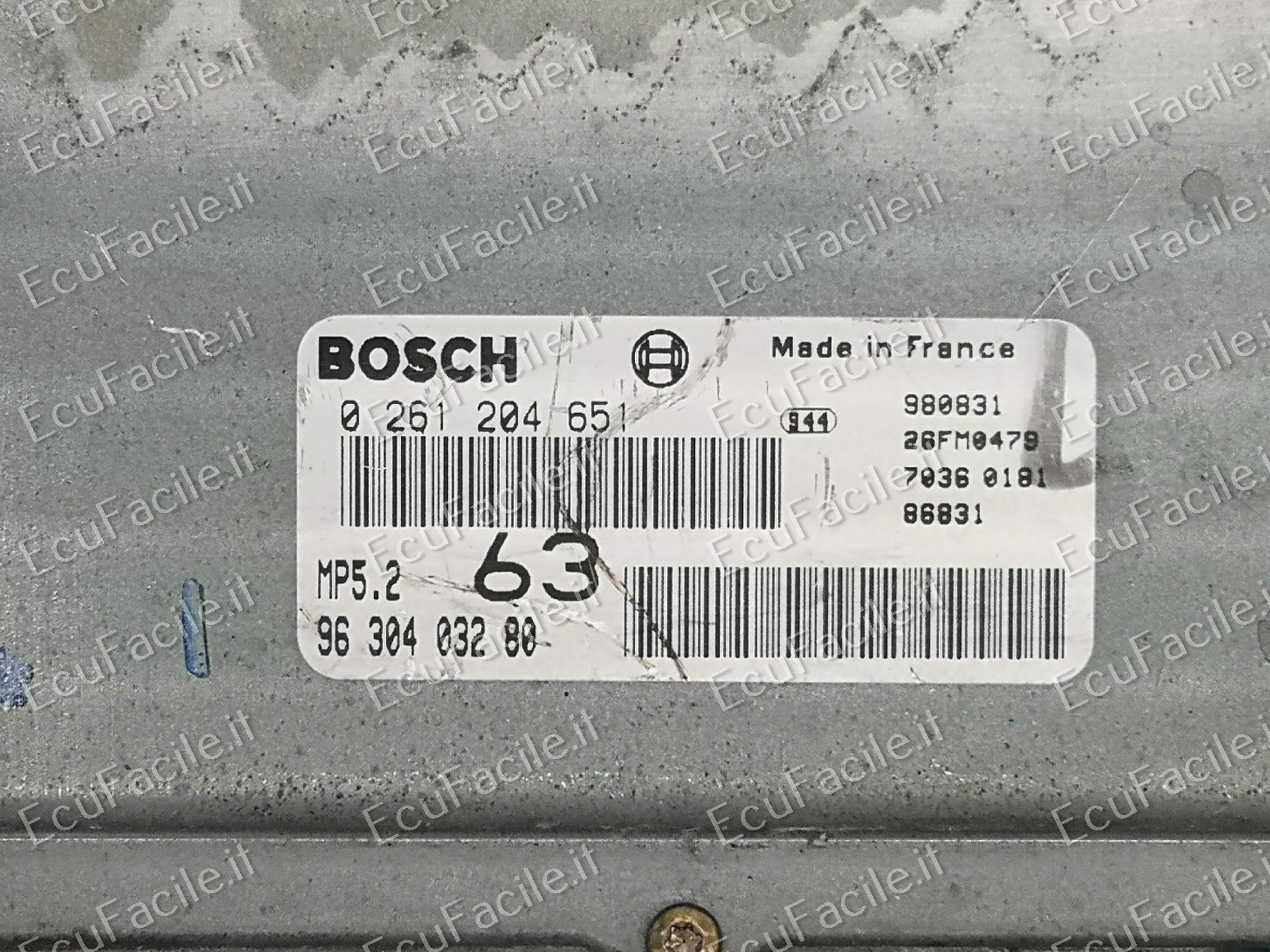 ECU CITROEN XANTIA PEUGEOT 407 0261204651 9630403280 MP5.2