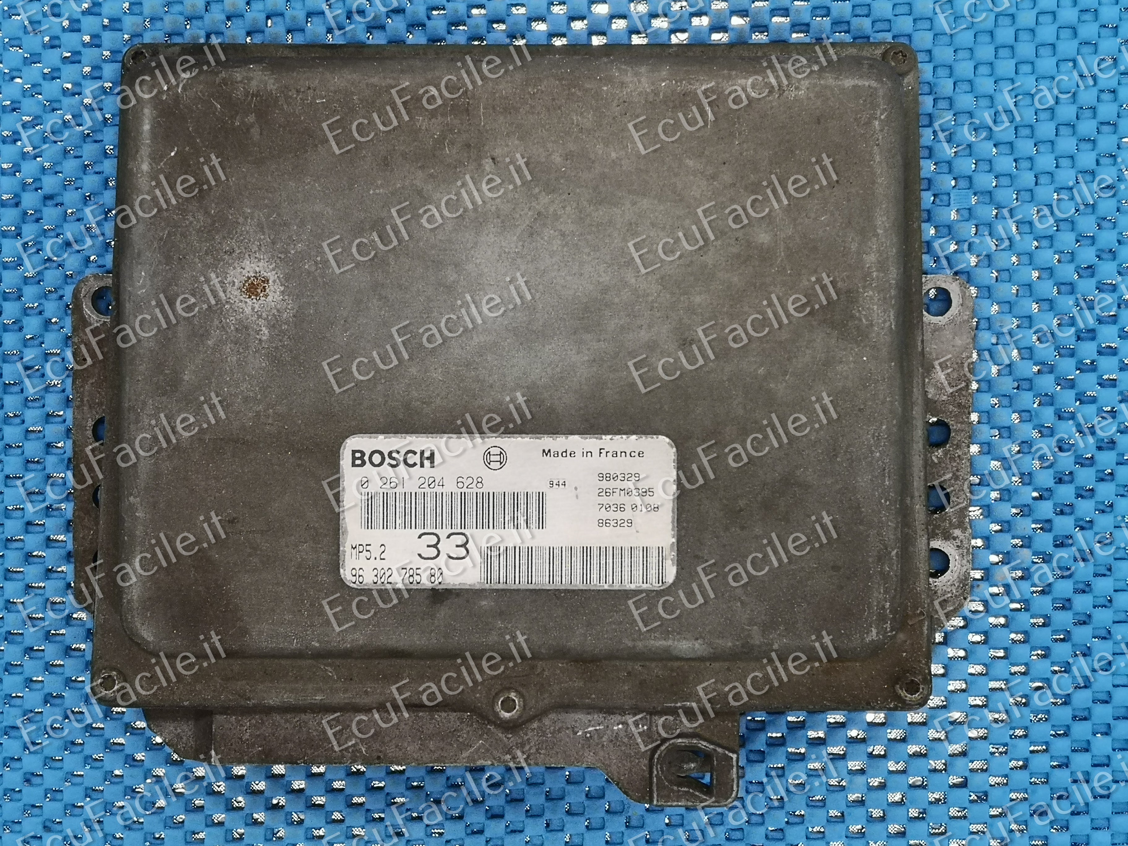 ECU PEUGEOT 306 1.6 BOSCH 0261204628 9630278580 MP5.2