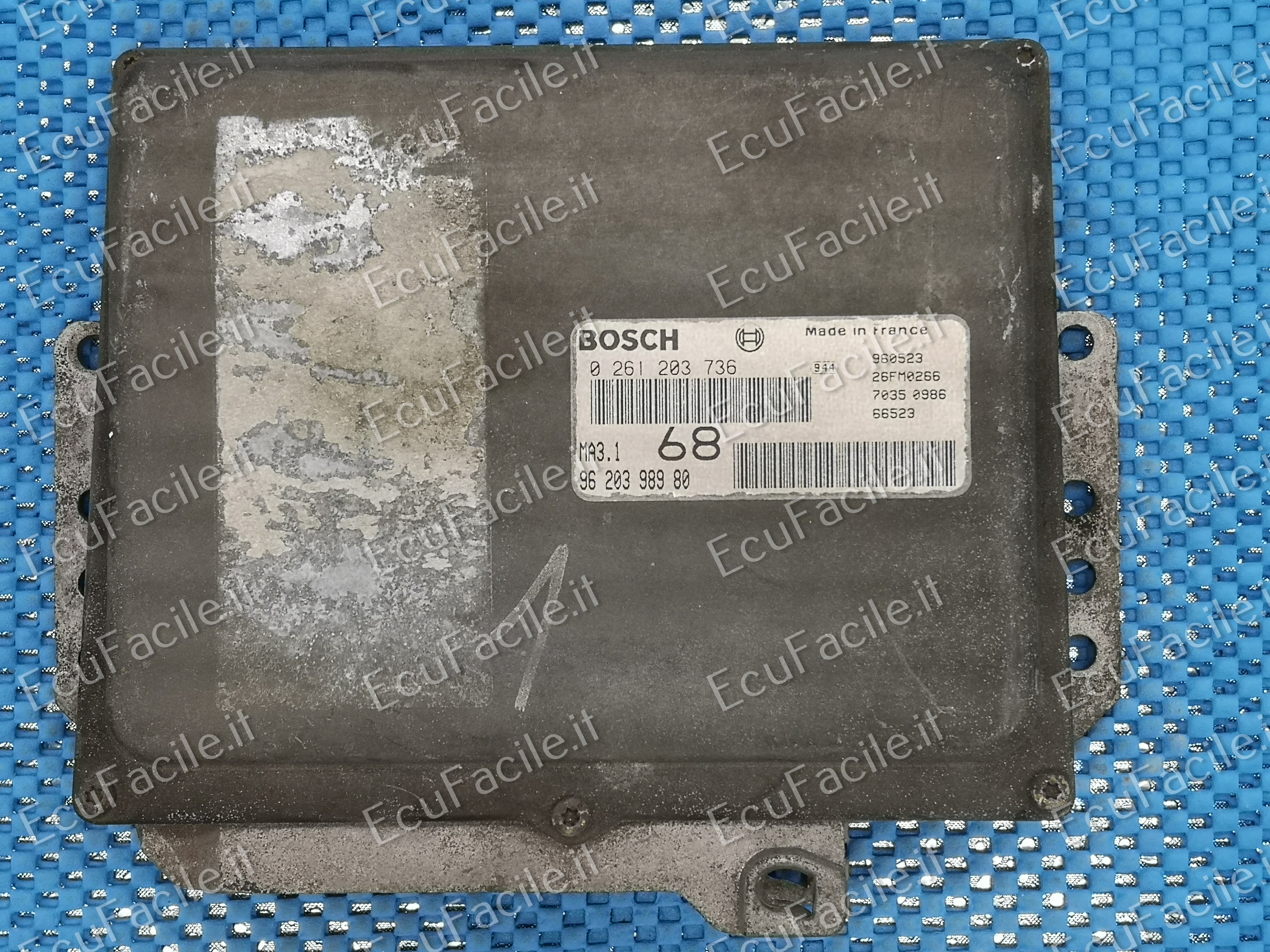 ECU Motore Bosch MA3.1 0261203736 68 9620398980 Peugeot Citroen