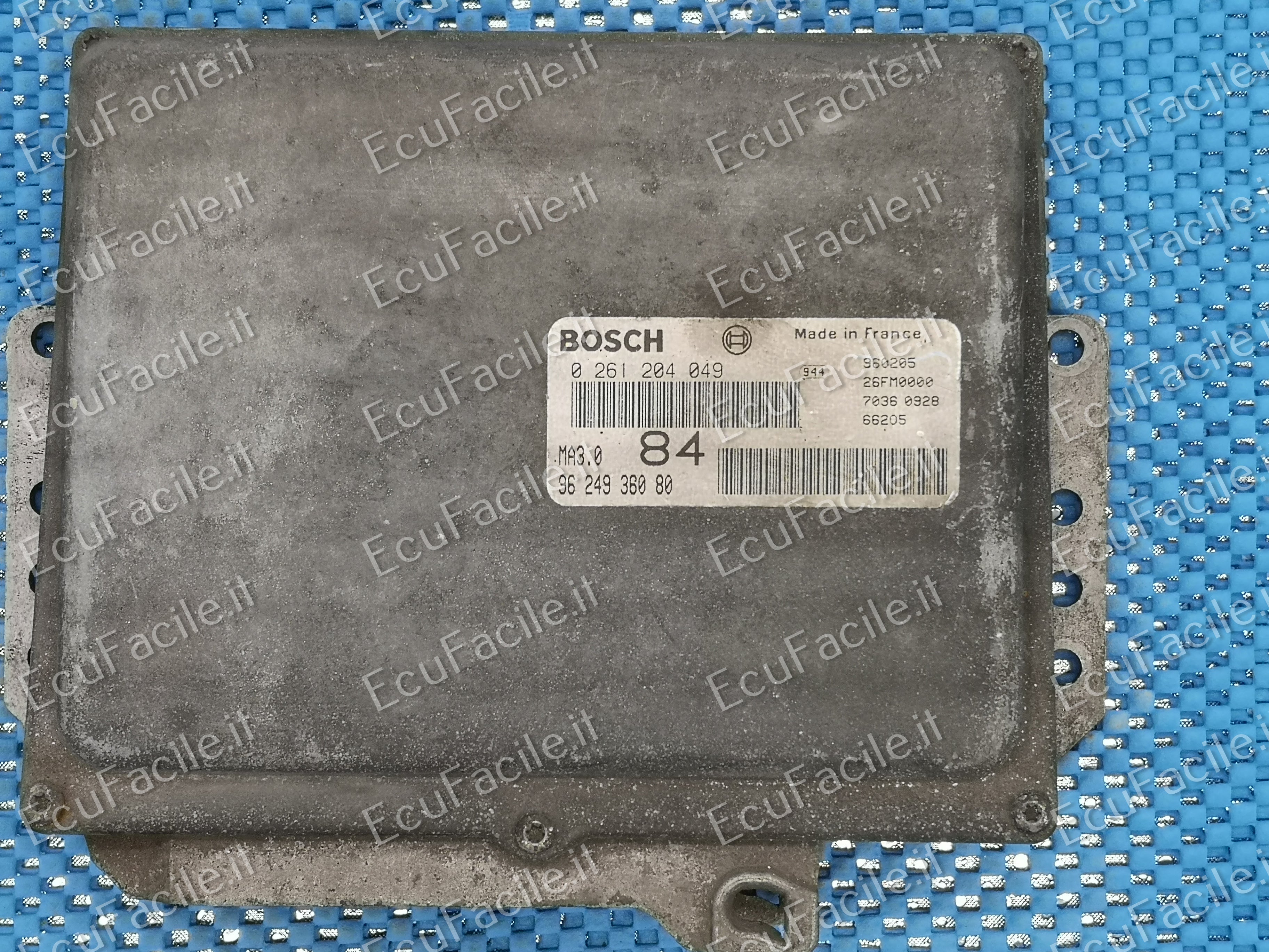 ECU CITROENAX ZX PEUGEOT106 1.4i 0261204049 9624936080 MA3.0