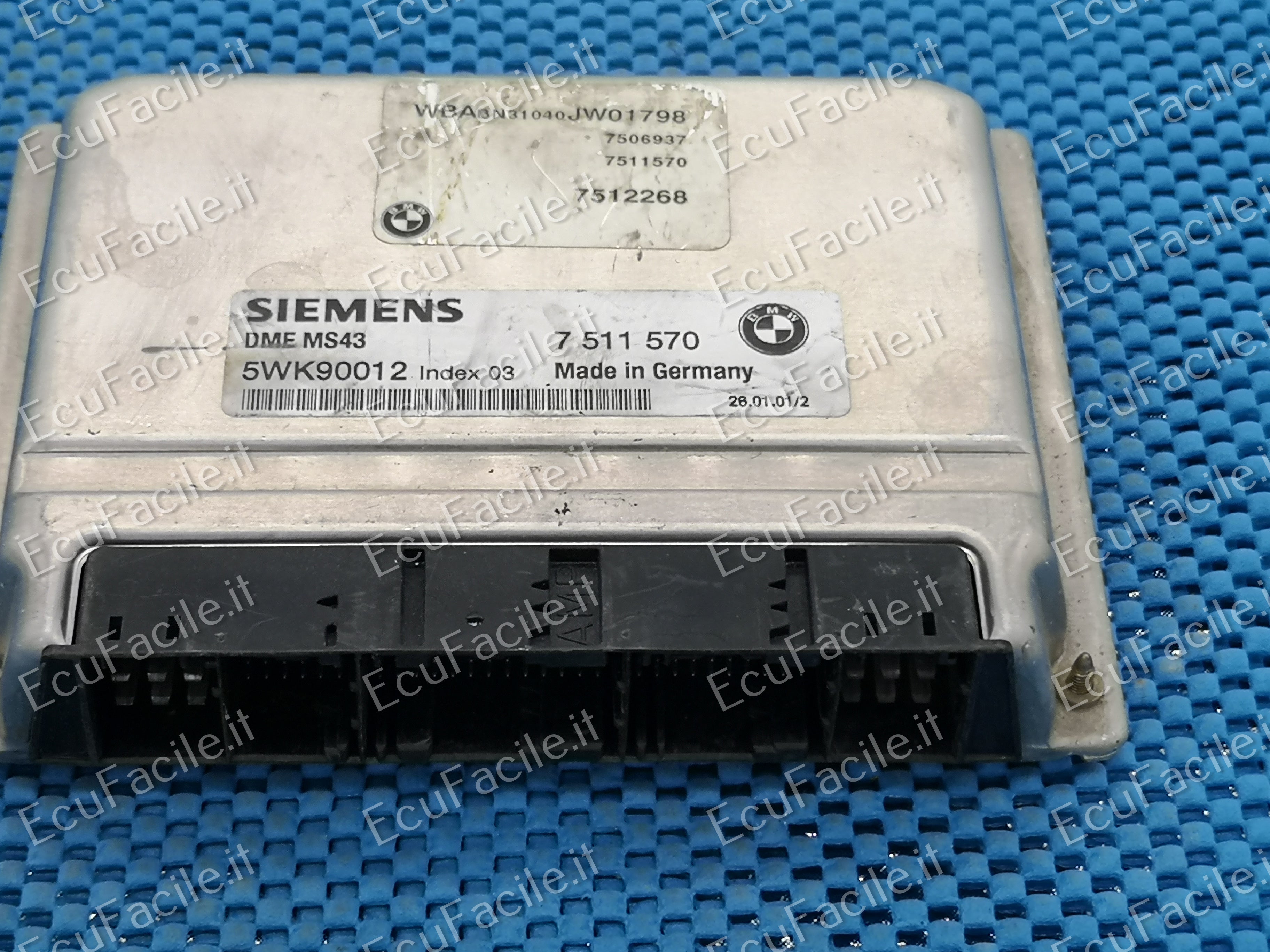ECU CENTRALINA MOTORE BMW 7511570 7 511 570 5WK90012 DME MS43