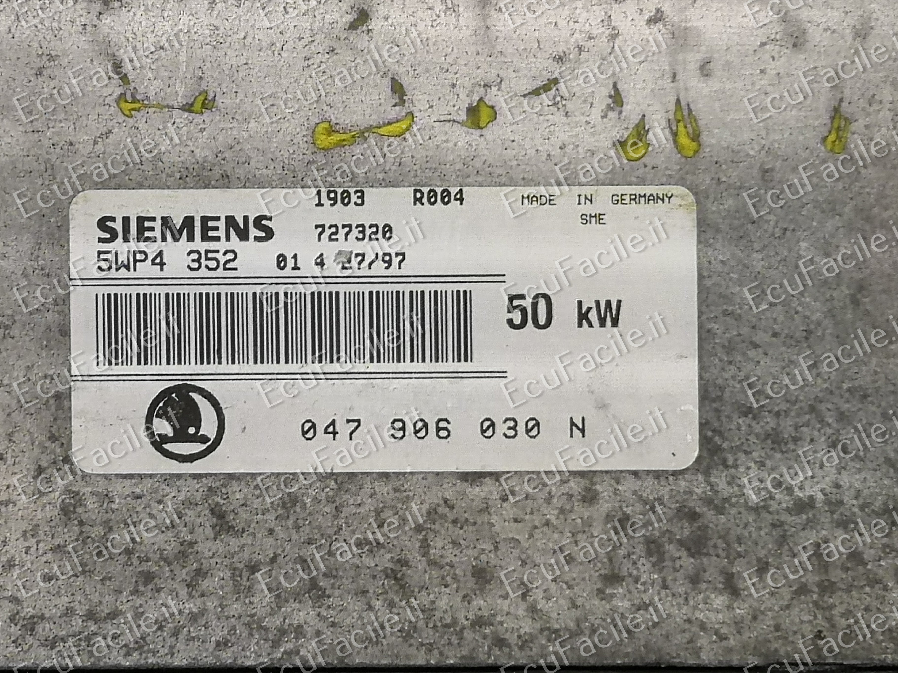 ECU CENTRALINA SKODA FELICIA 1.3 047906030N 5WP4352 01 50 KW