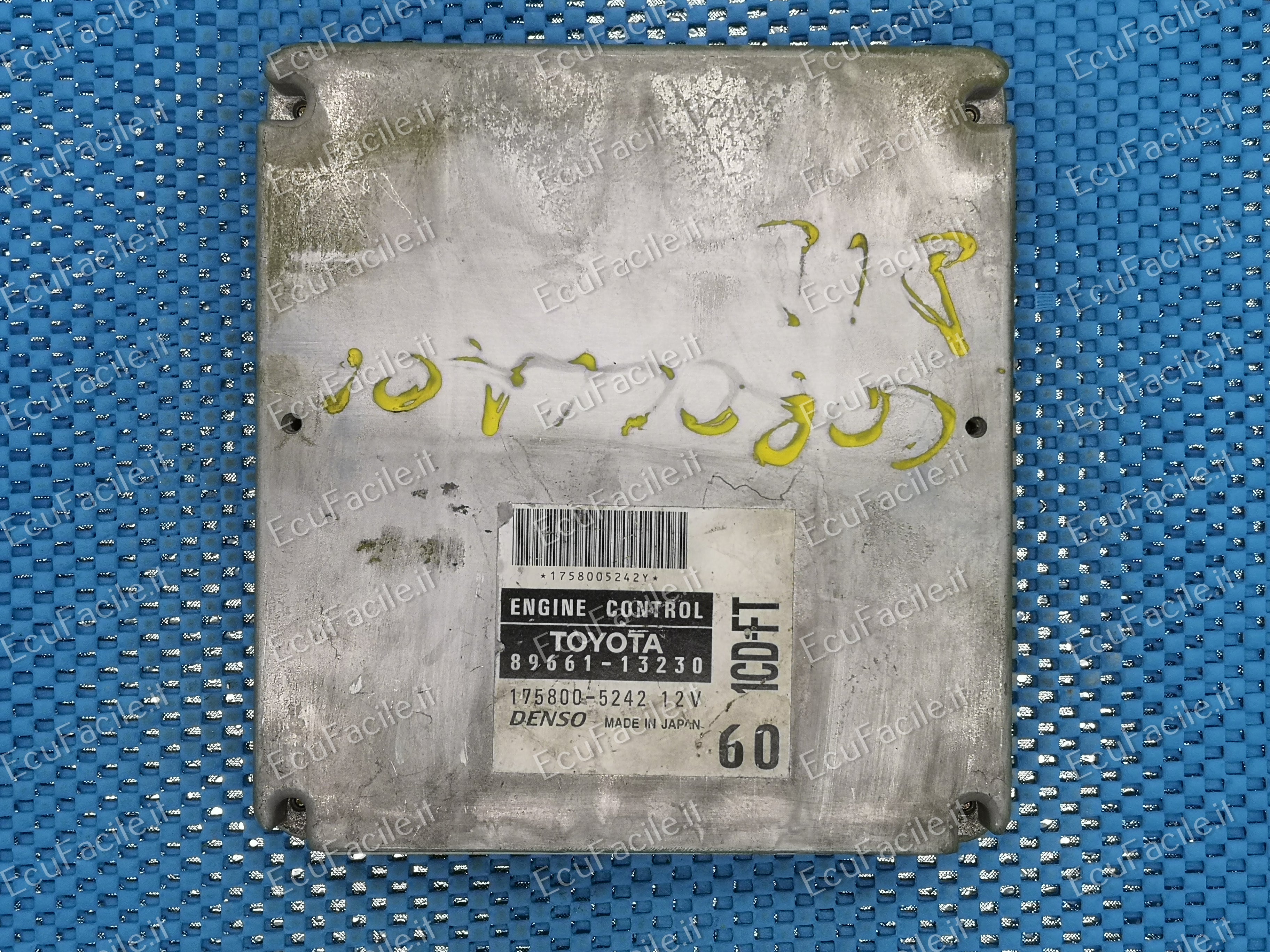 ECU CENTRALITA TOYOTA 89661-13230 175800-5242 1CD-FT