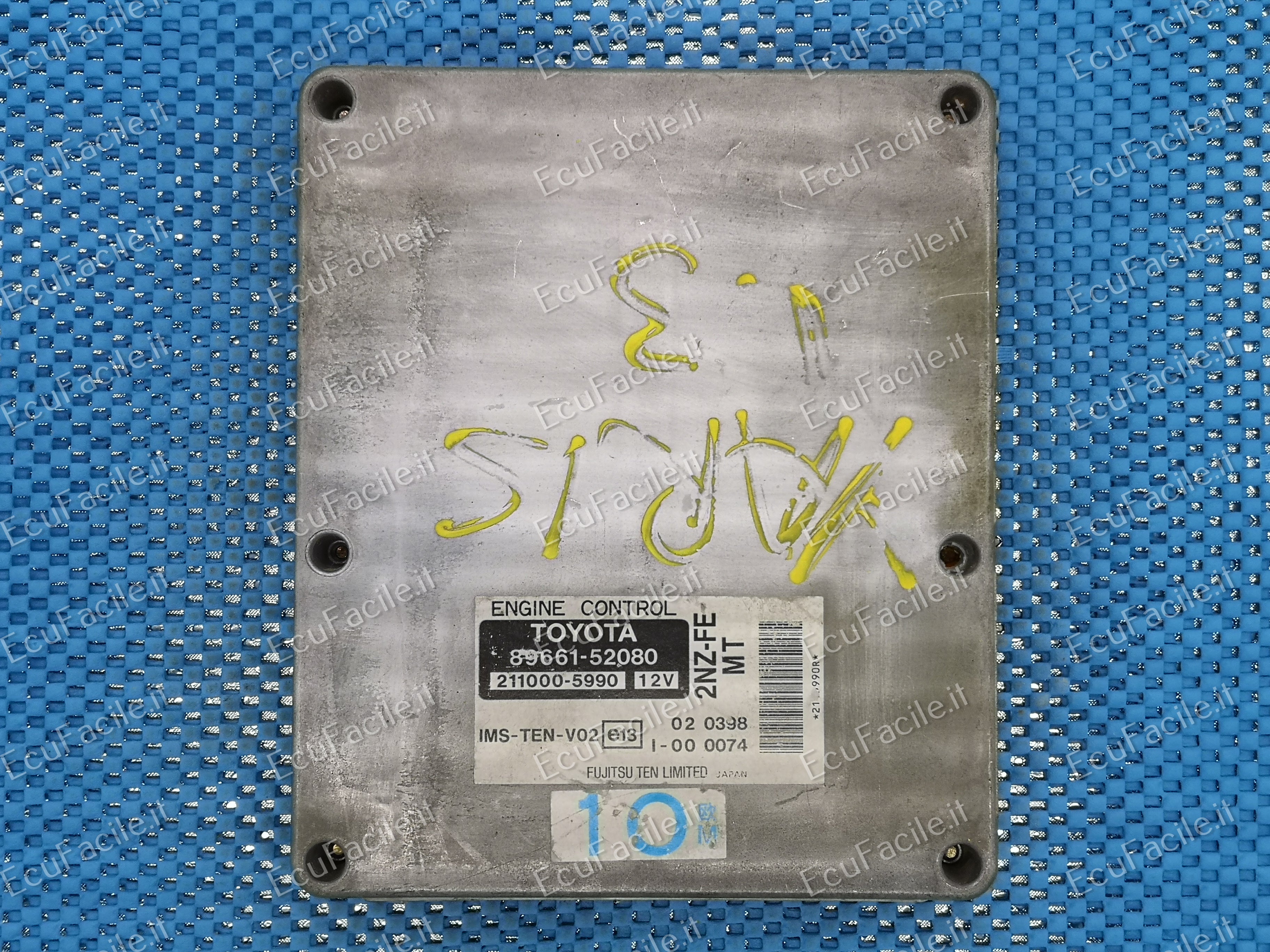 ECU TOYOTA YARIS 1.3 89661-52080 2NZ-FE, 8966152080, 211000-5990