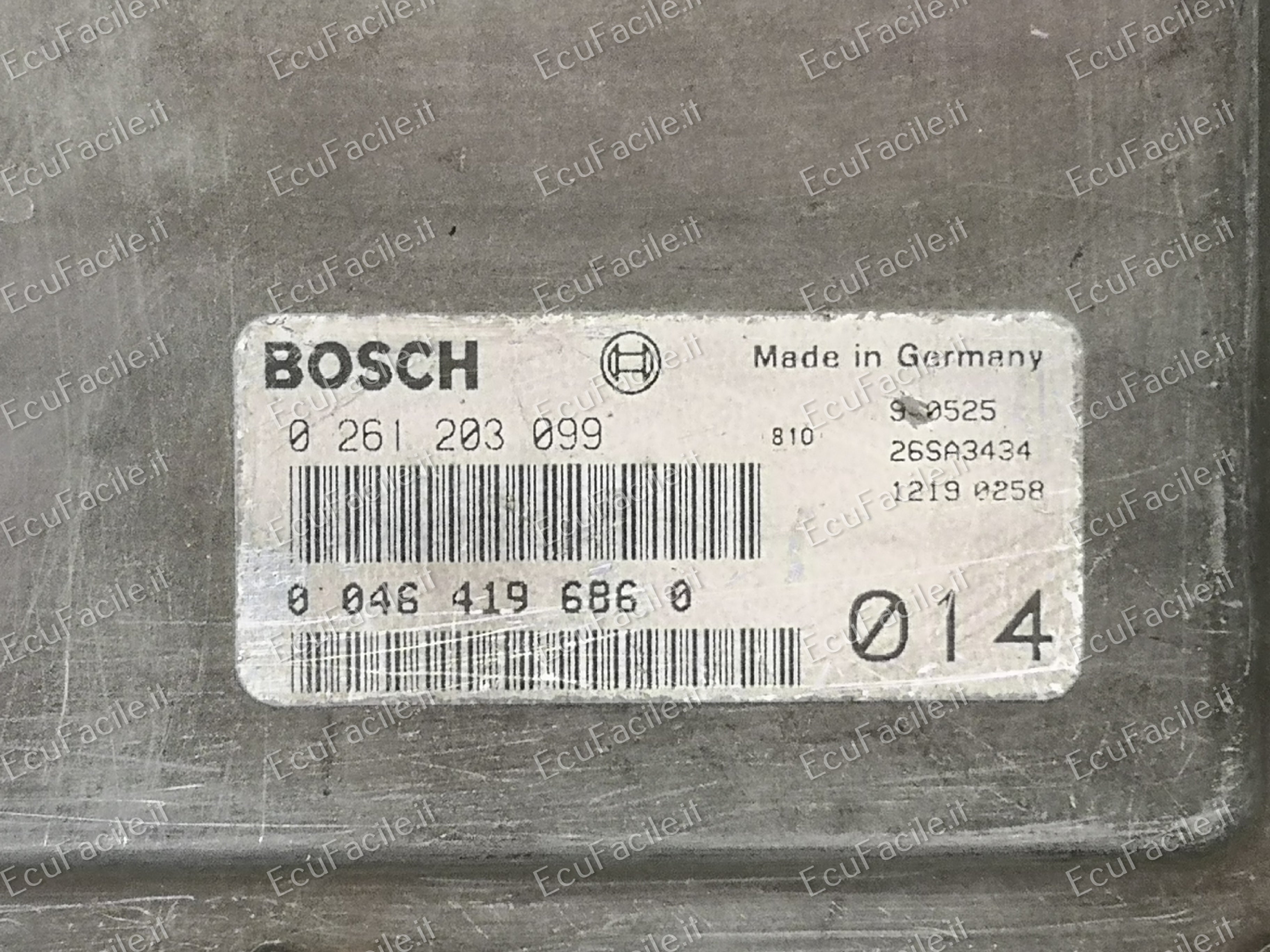 ECU FIAT PUNTO 1.4 GT 0261203099 00046410575 M 2.7