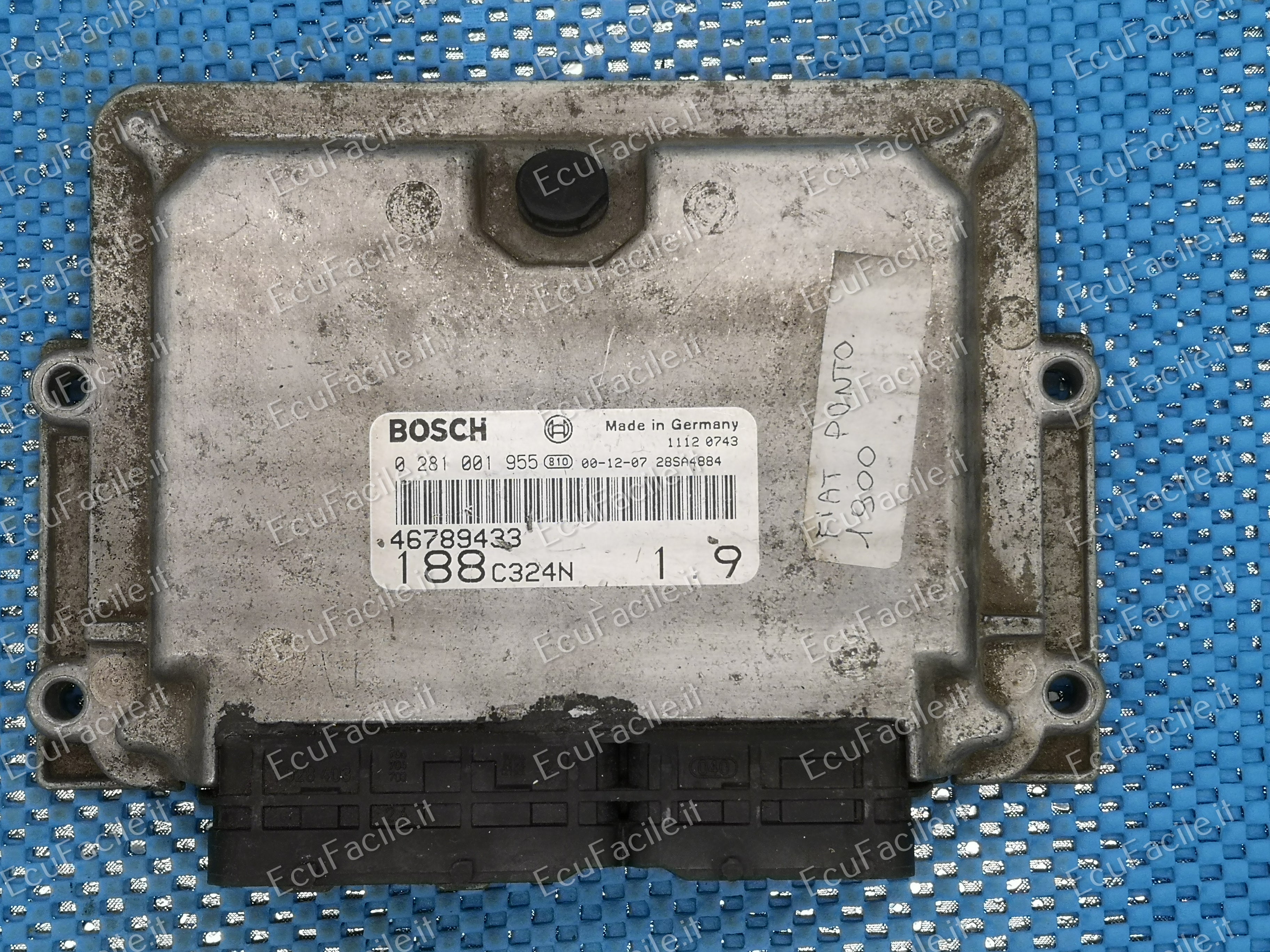 ECU CENTRALINA FIAT PUNTO 1.9 0281001955 EDC 15C7-2.1 46789433