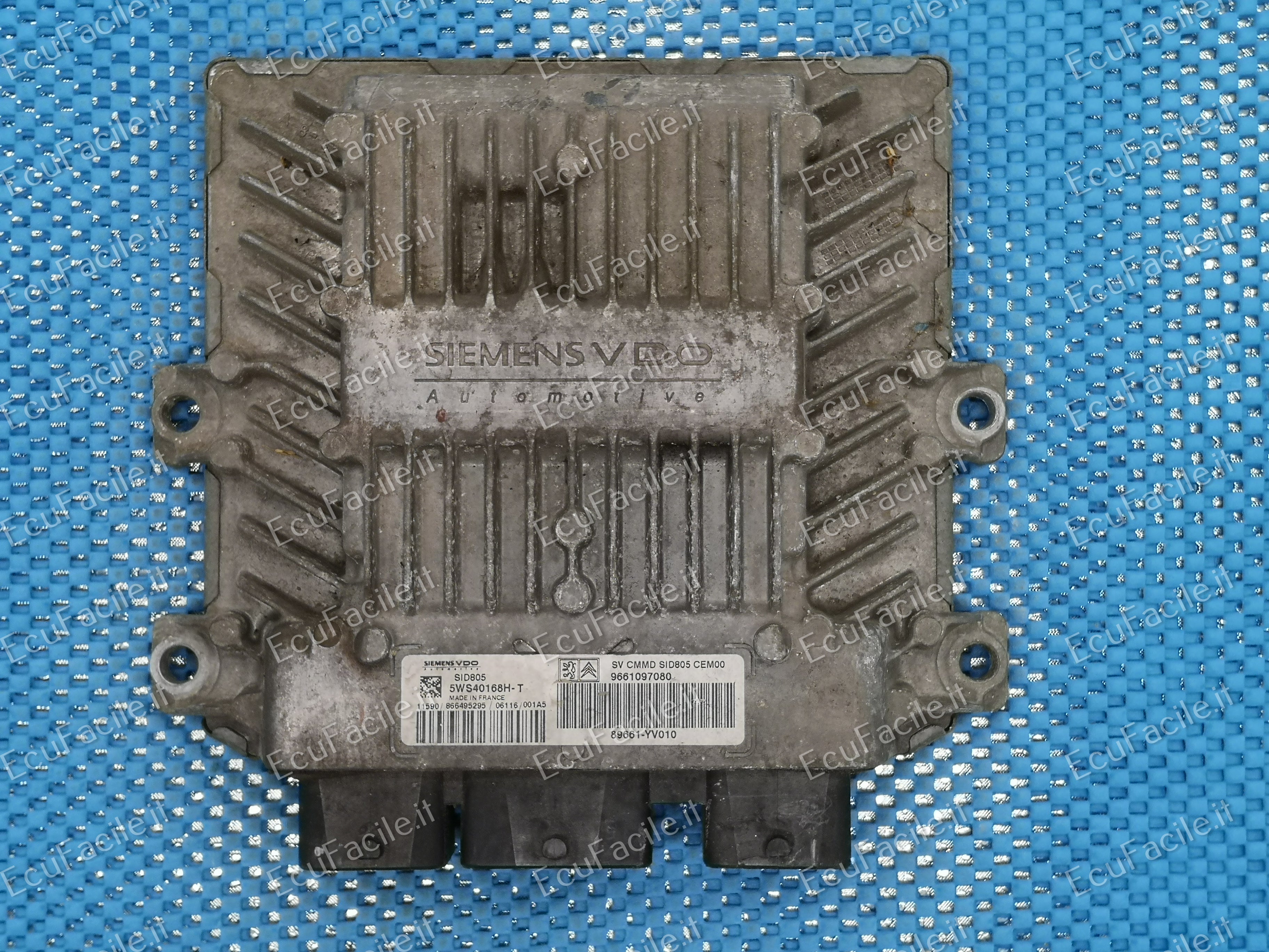 ECU CITROEN C1 1400 SID805 5WS40168H-T 9661097080