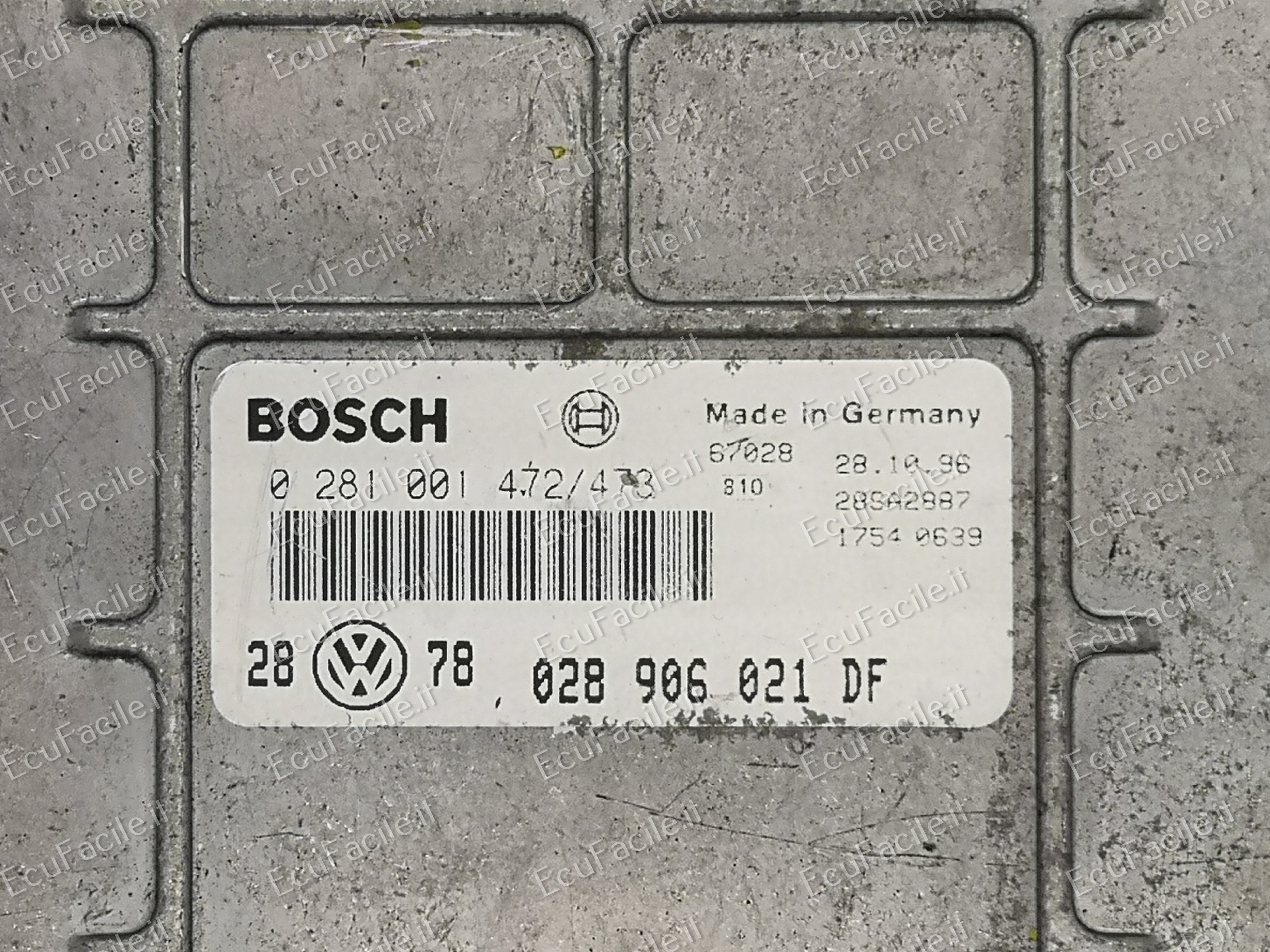 ECU CENTRALINA GOLFIII 0281001472/473 028906021DF