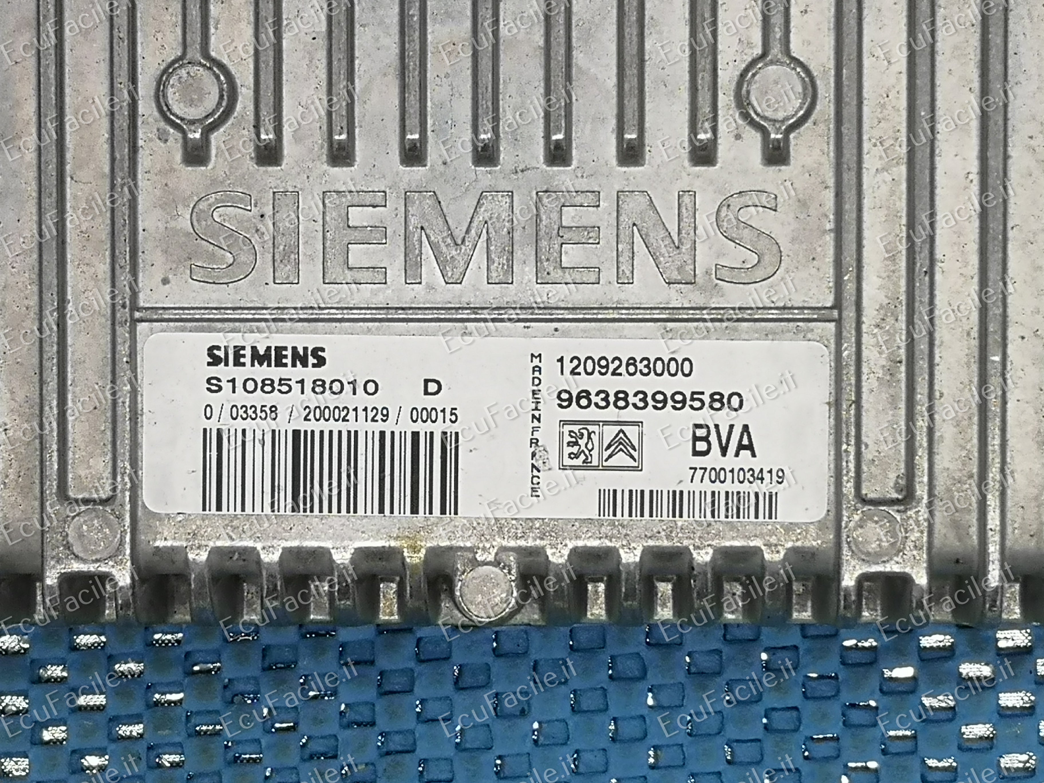 Ecu centralina cambio peugeo 1.4 s108518010d 9638399580 bva