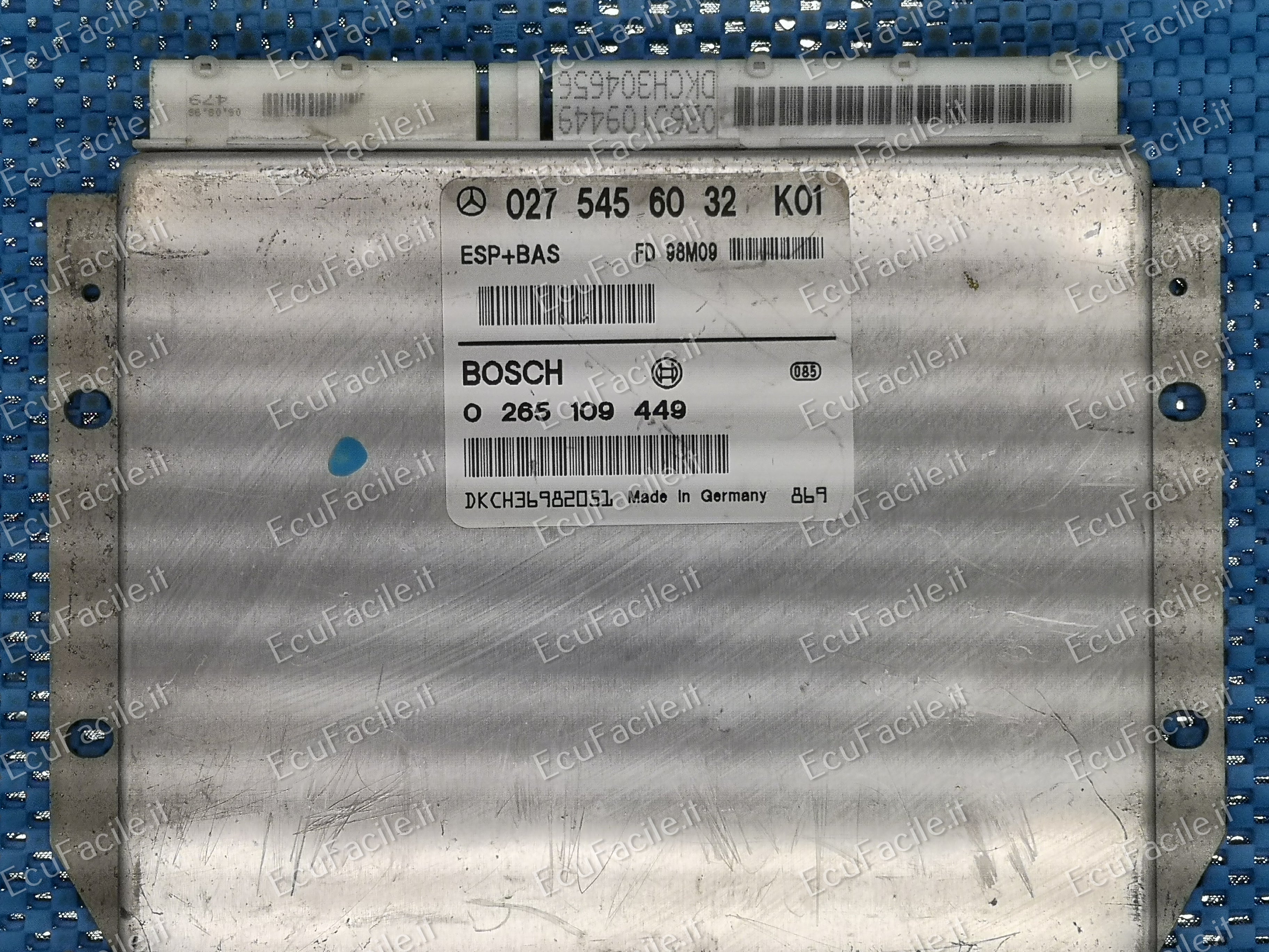 ECU MERCEDES CLASSE A 0275456032K01 0265109449 FD98M09