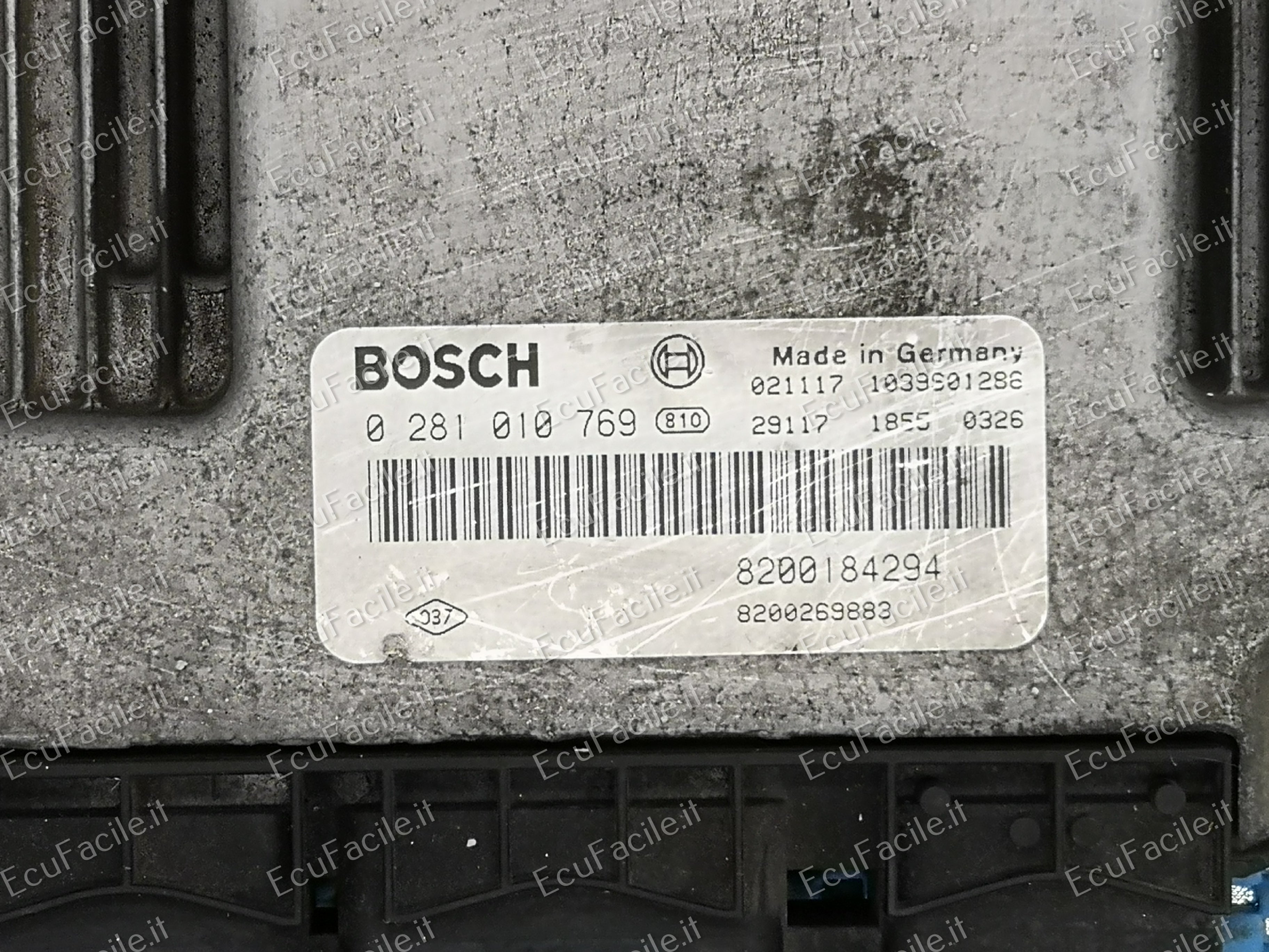 ECU RENAULT MEGANE 1.9 DCI 0281010769 8200184294 8200269883 EDC 16C3-10.22