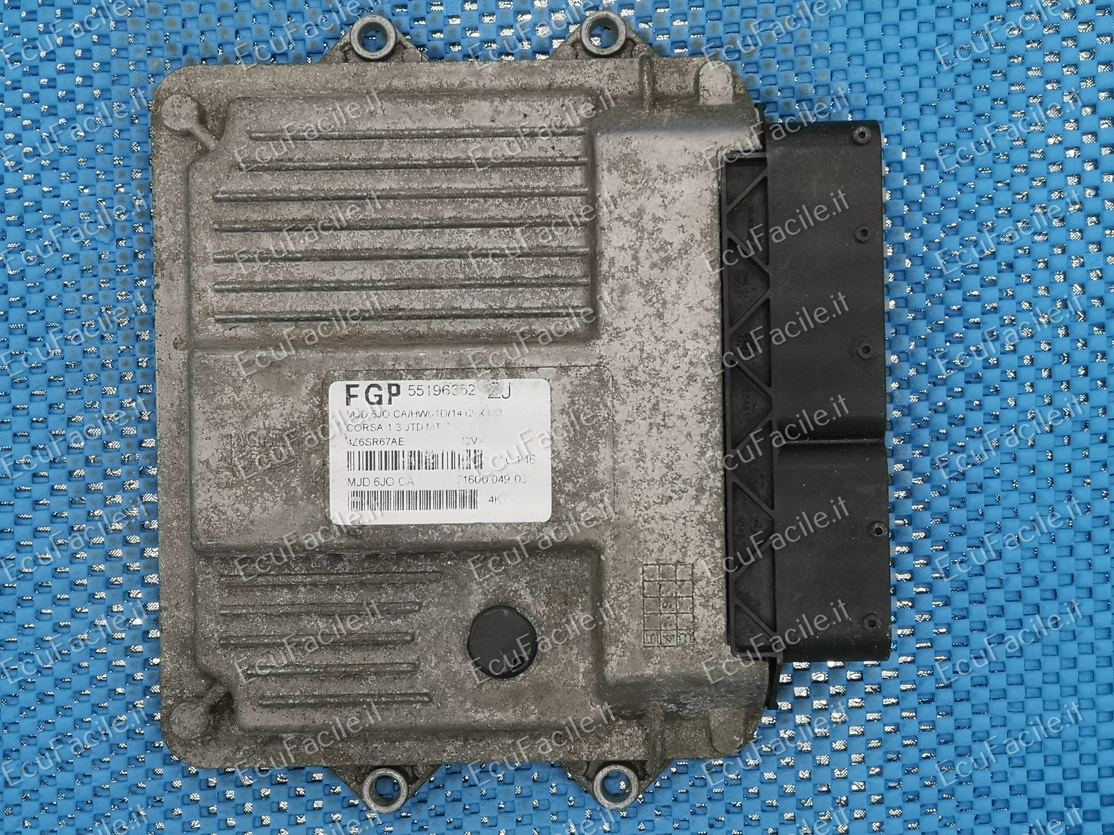 Ecu 55196352zj opel corsa 1.3 jtd MJD 6JO.CA HW01D