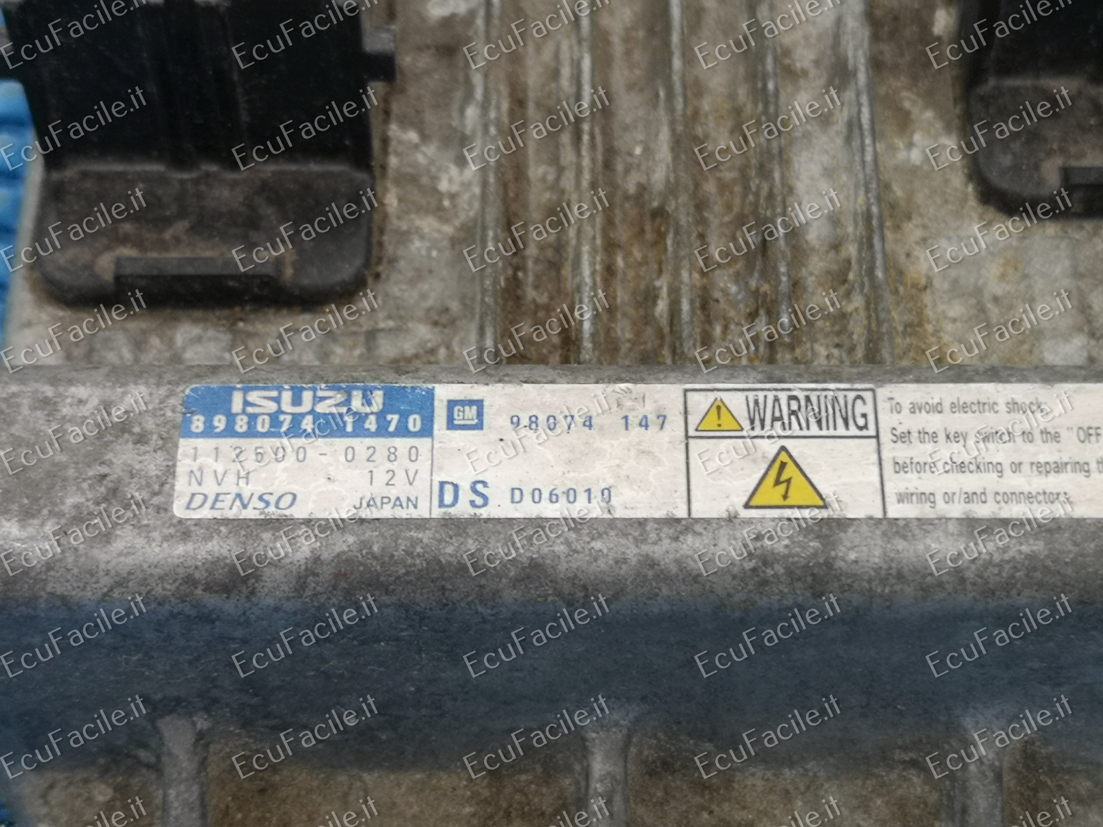 ECU CORSA COMBO MERIVA IZUZU 1.7 8980741470 98074147 1125000280