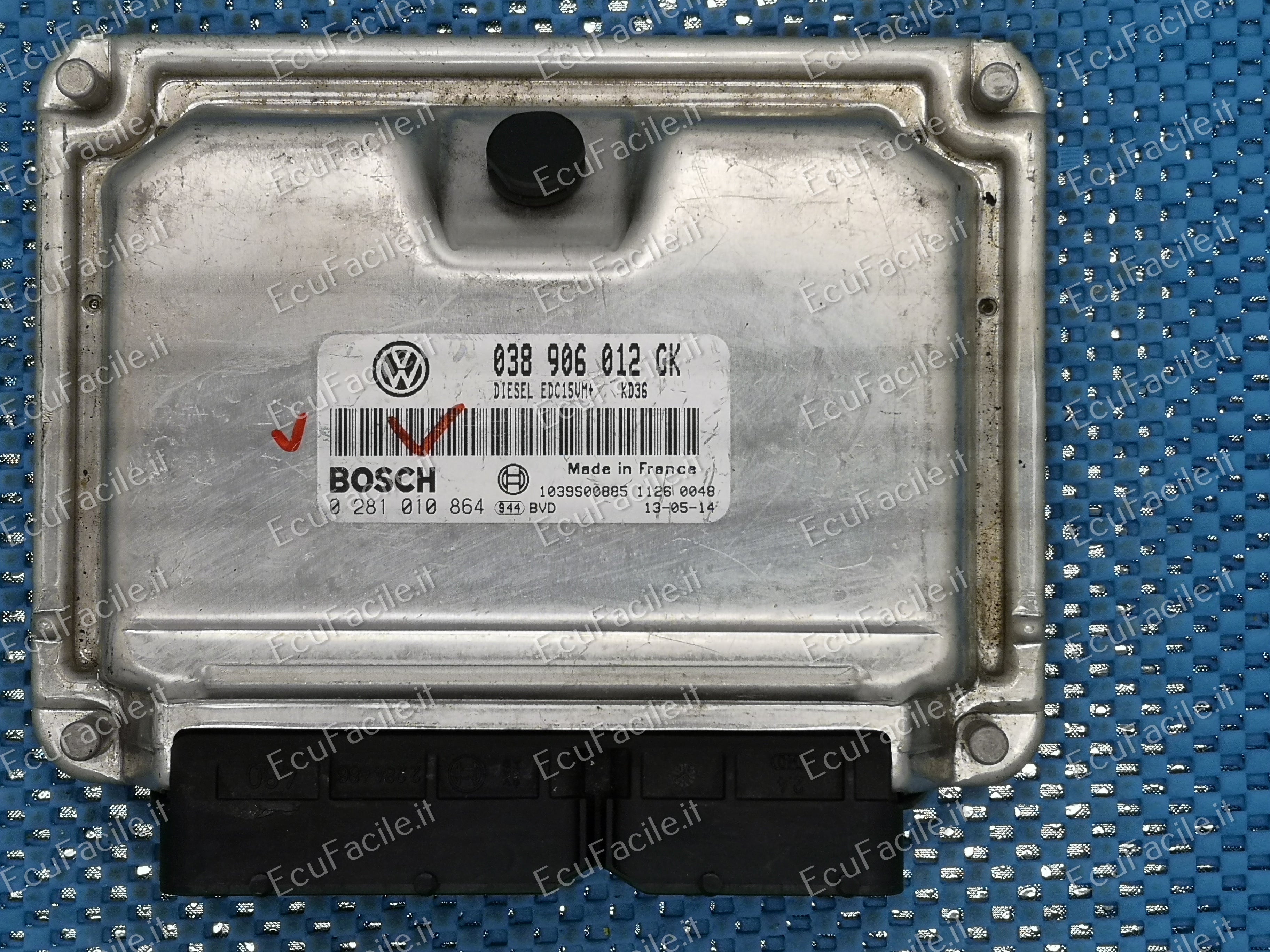 ECU VW GOLF 1.9TDI ALH 038906012GK 0281010864 362681 EDC15VM +