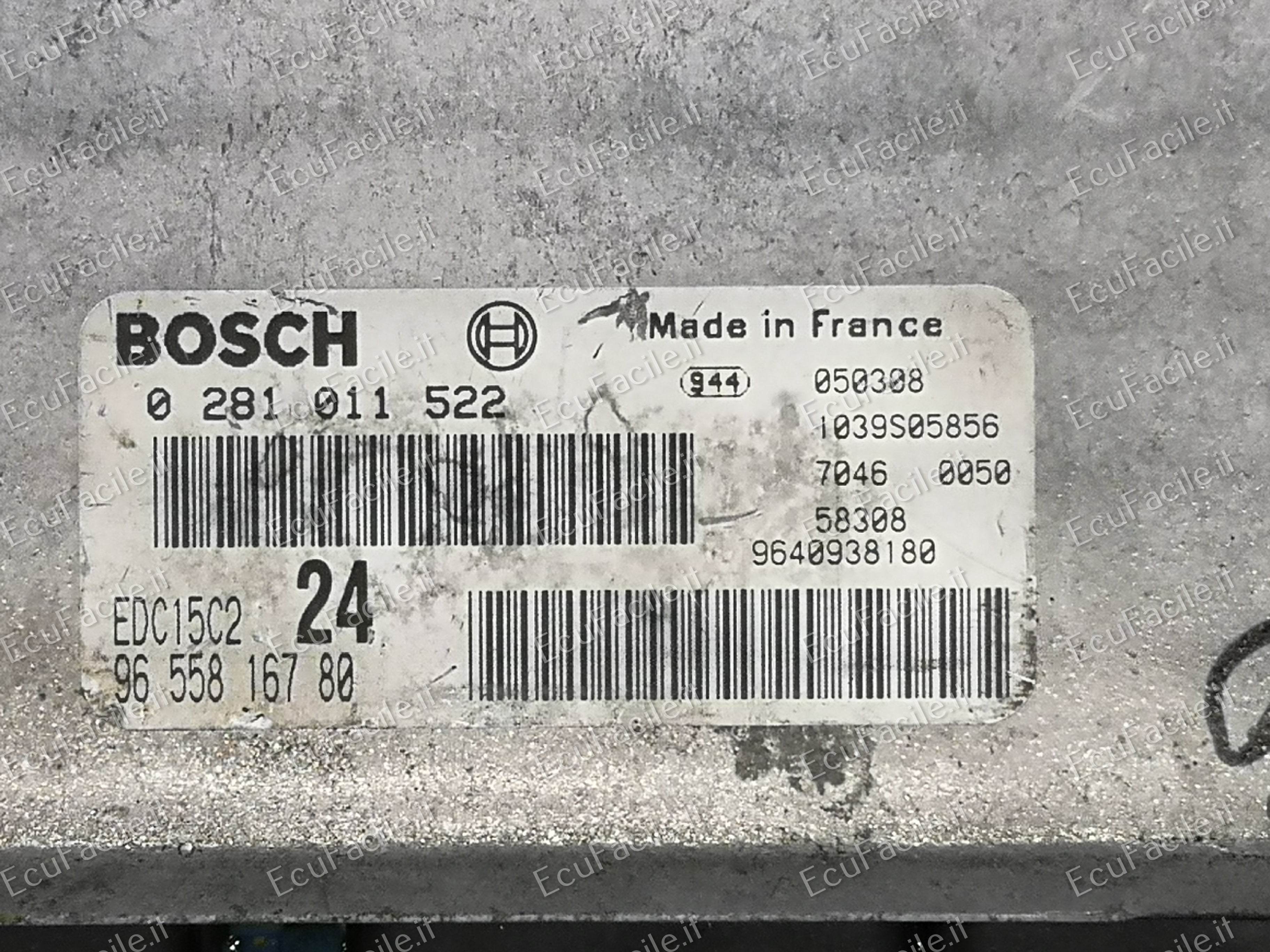 ECU CITROEN PEUGEOT FIAT 2.2 0281011522 9655816780 9640938180