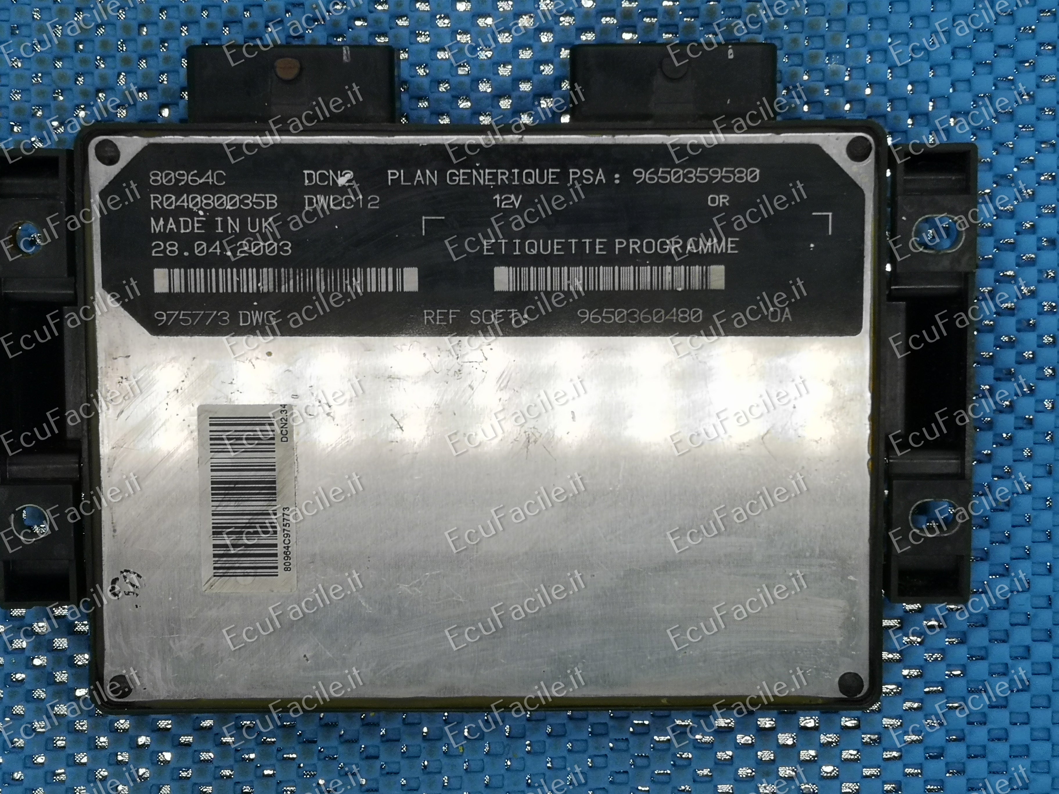 ECU CITROEN BERLINGO 1.9 9650360480 R04080035B 9650359580 9650360080