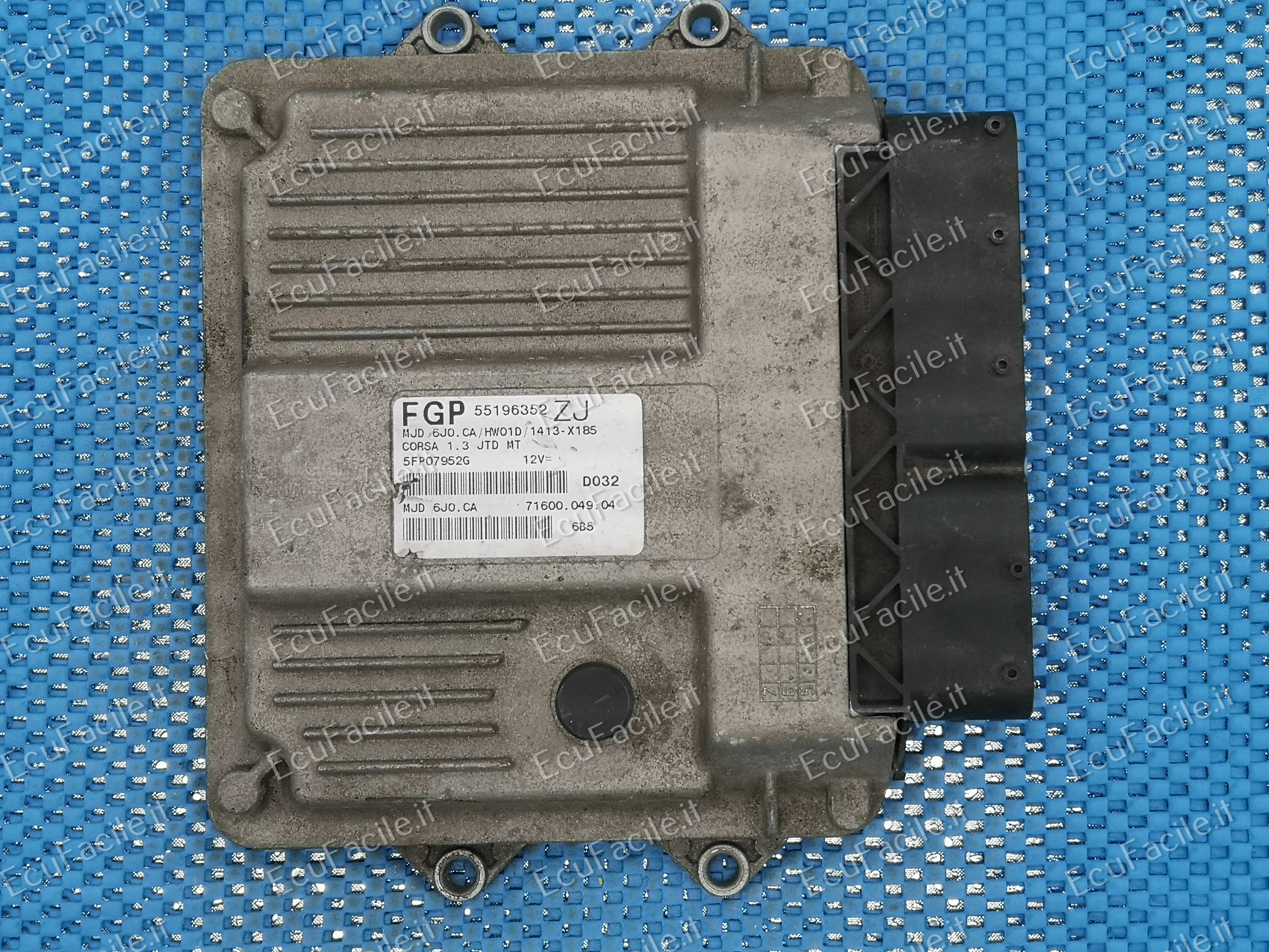 Ecu 55196352zj opel corsa 1.3 jtd MJD 6JO.CA HW01D