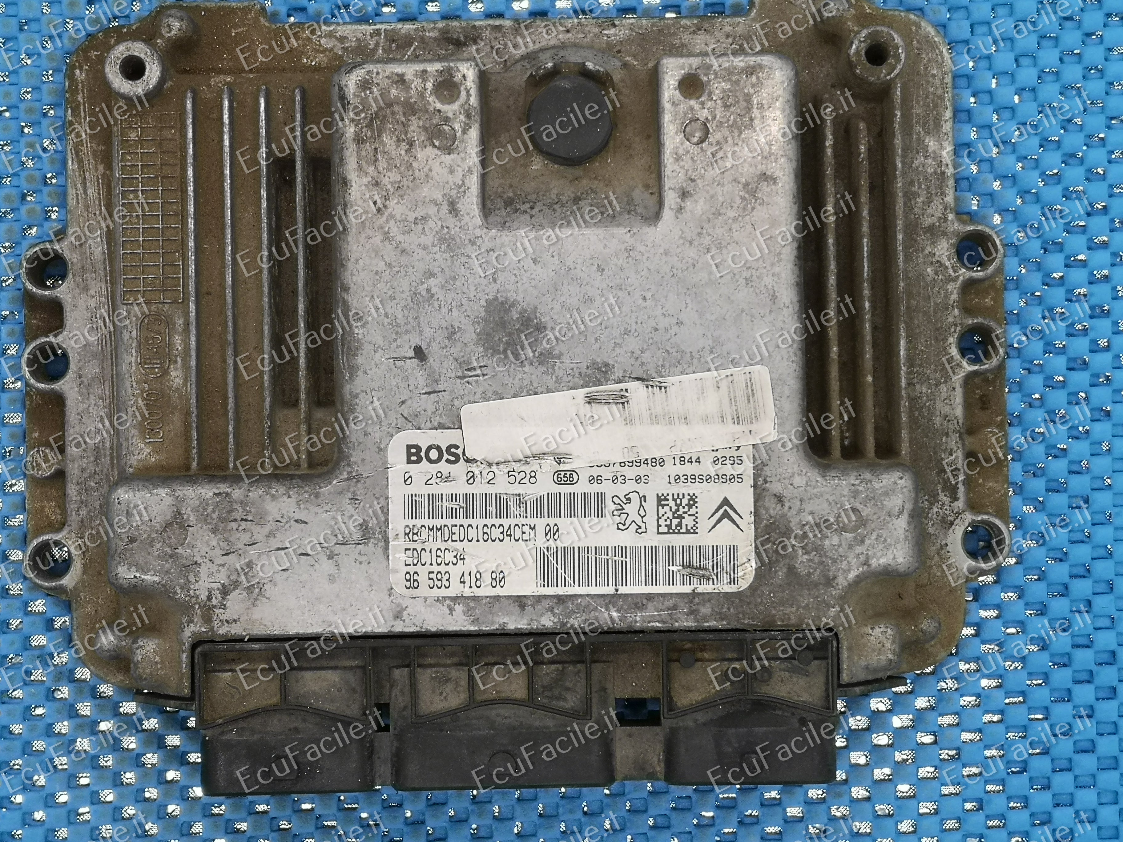 ECU PEUGEOT 206 1.4 HDI BOSCH 0281012528 9657699480 EDC 16C34-4.61