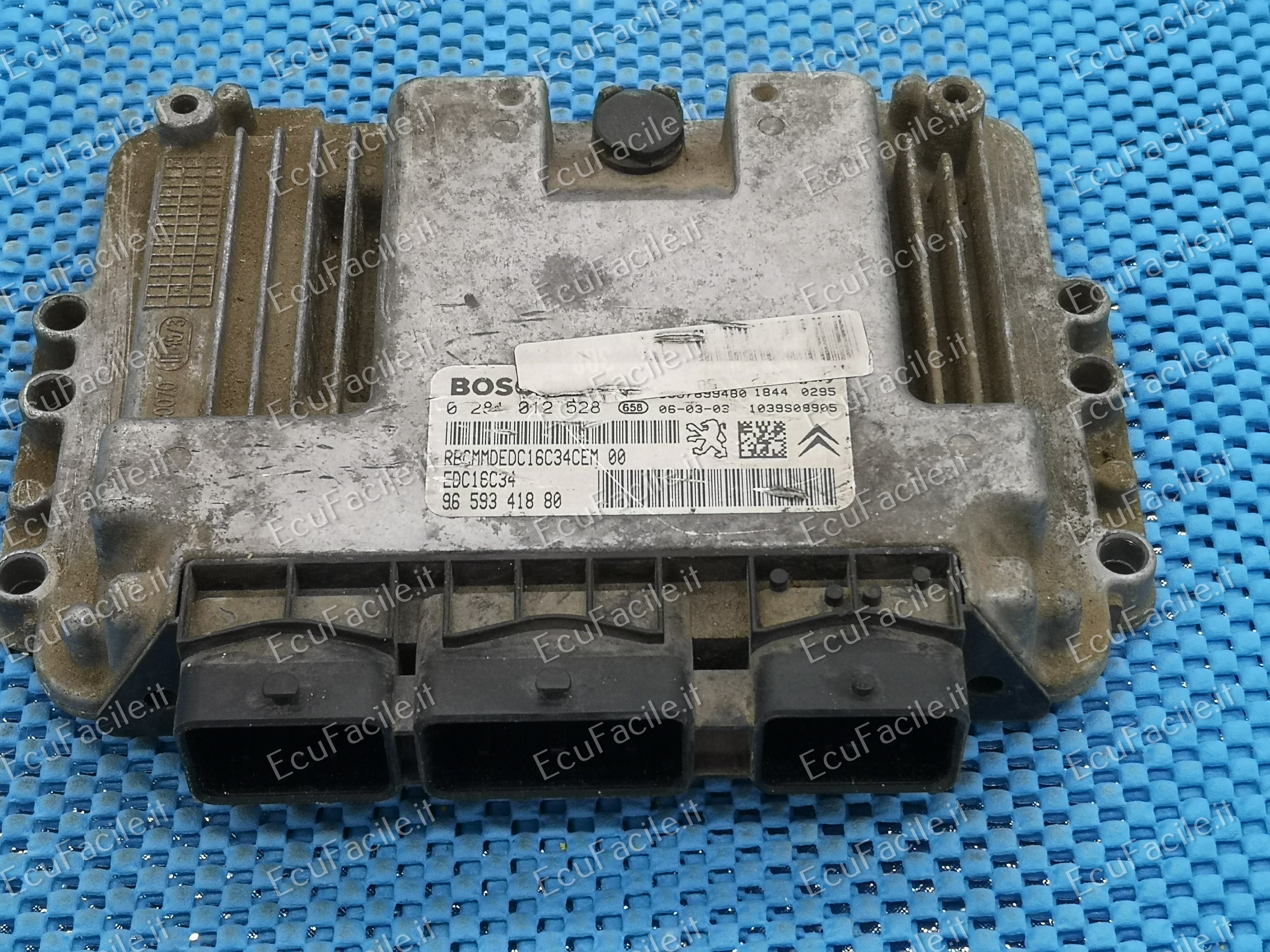 ECU PEUGEOT 206 1.4 HDI BOSCH 0281012528 9657699480 EDC 16C34-4.61