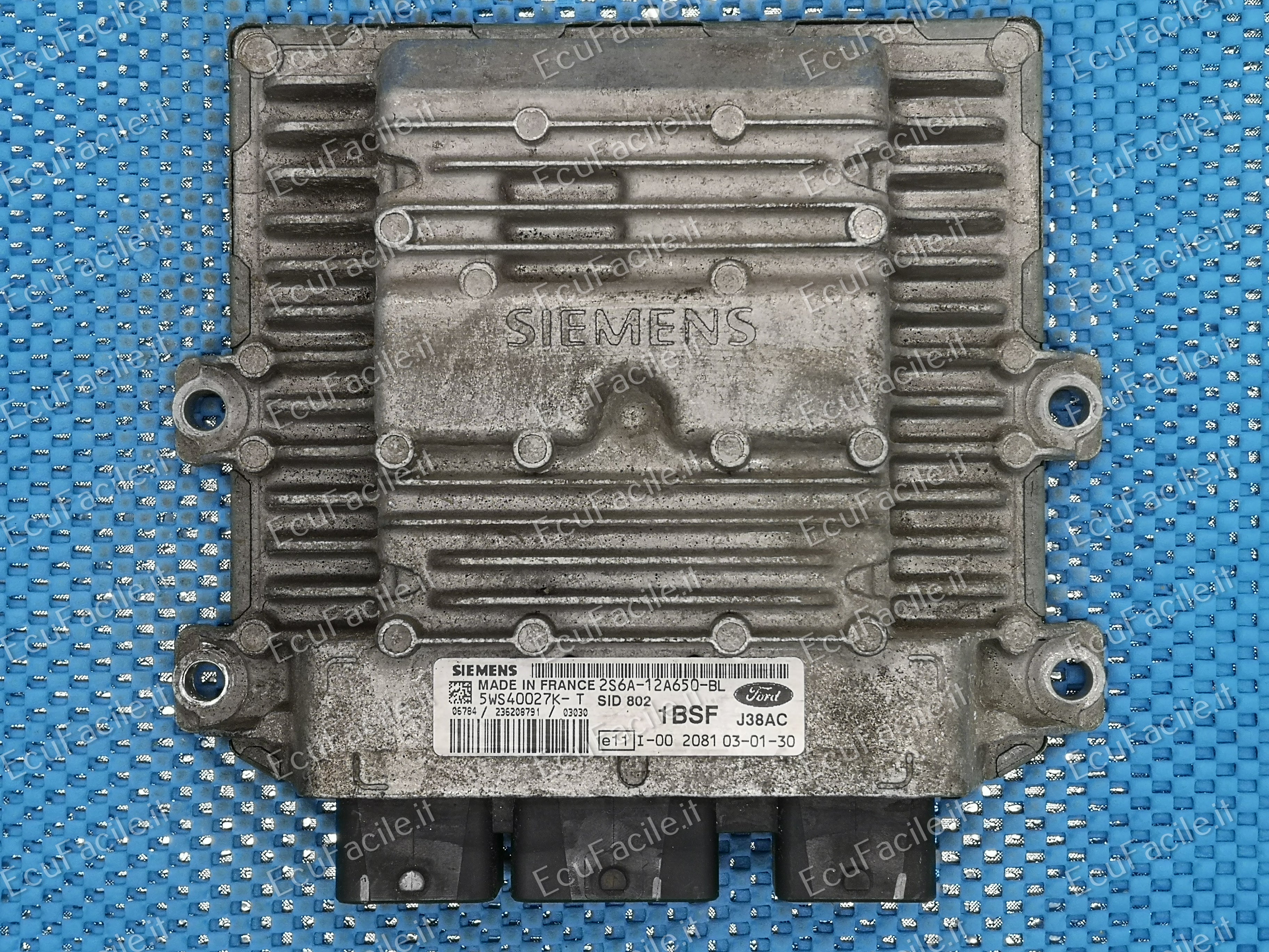 Ecu FORD FIESTA 1.4 TDCI 5WS40027K- T 2S6A-12A650-BL SID802