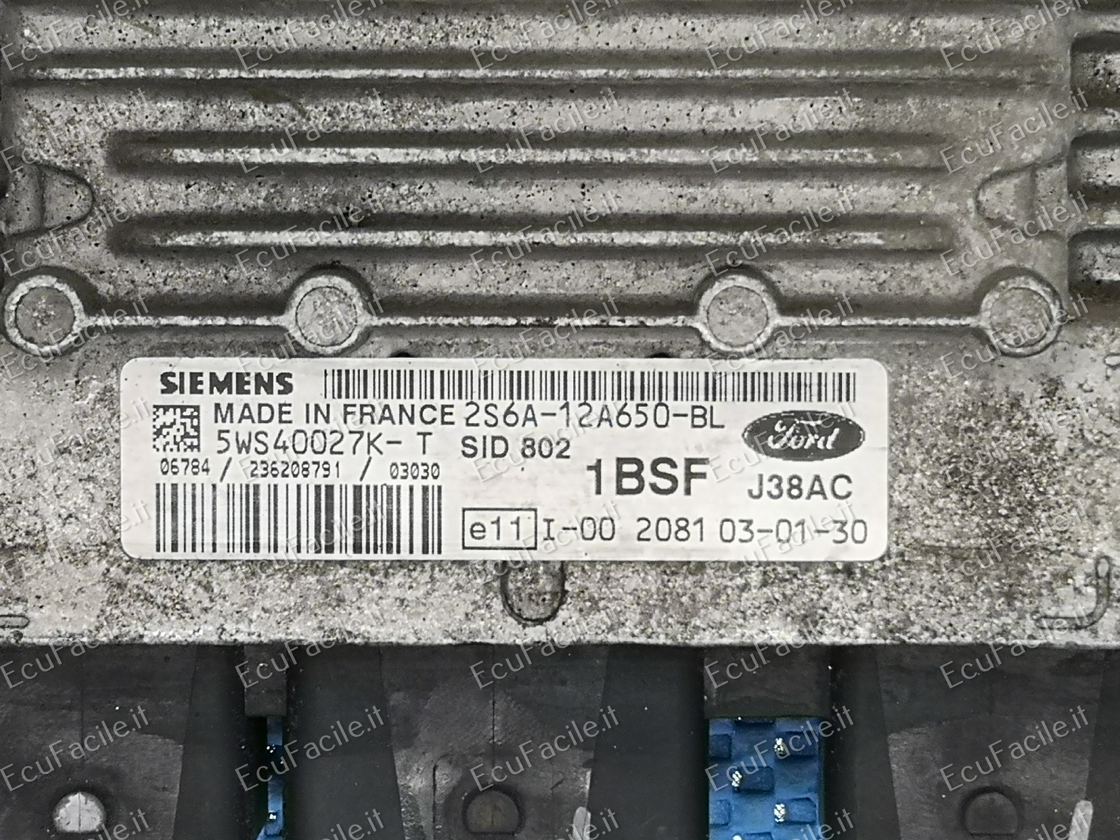 Ecu FORD FIESTA 1.4 TDCI 5WS40027K- T 2S6A-12A650-BL SID802