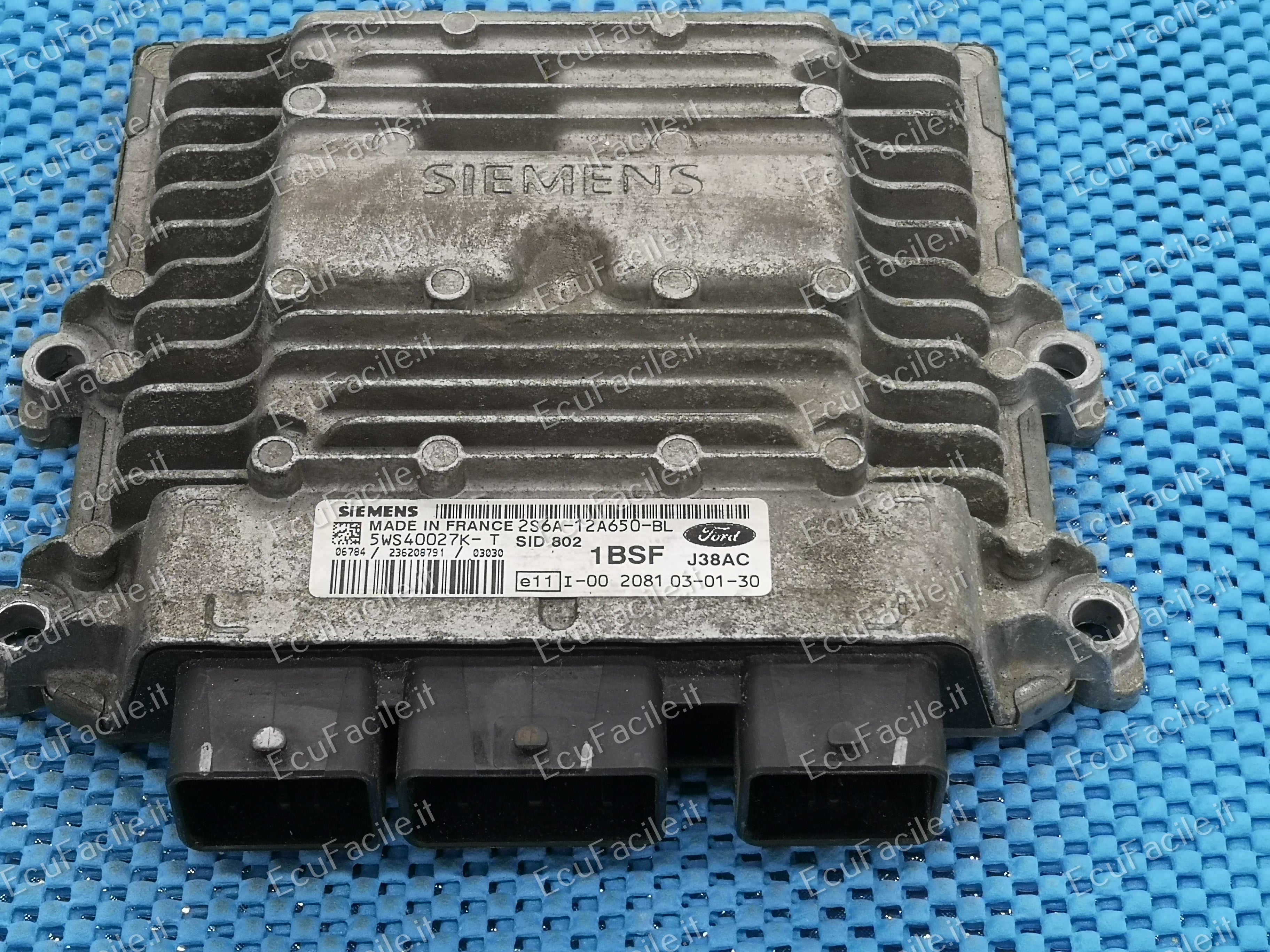 Ecu FORD FIESTA 1.4 TDCI 5WS40027K- T 2S6A-12A650-BL SID802