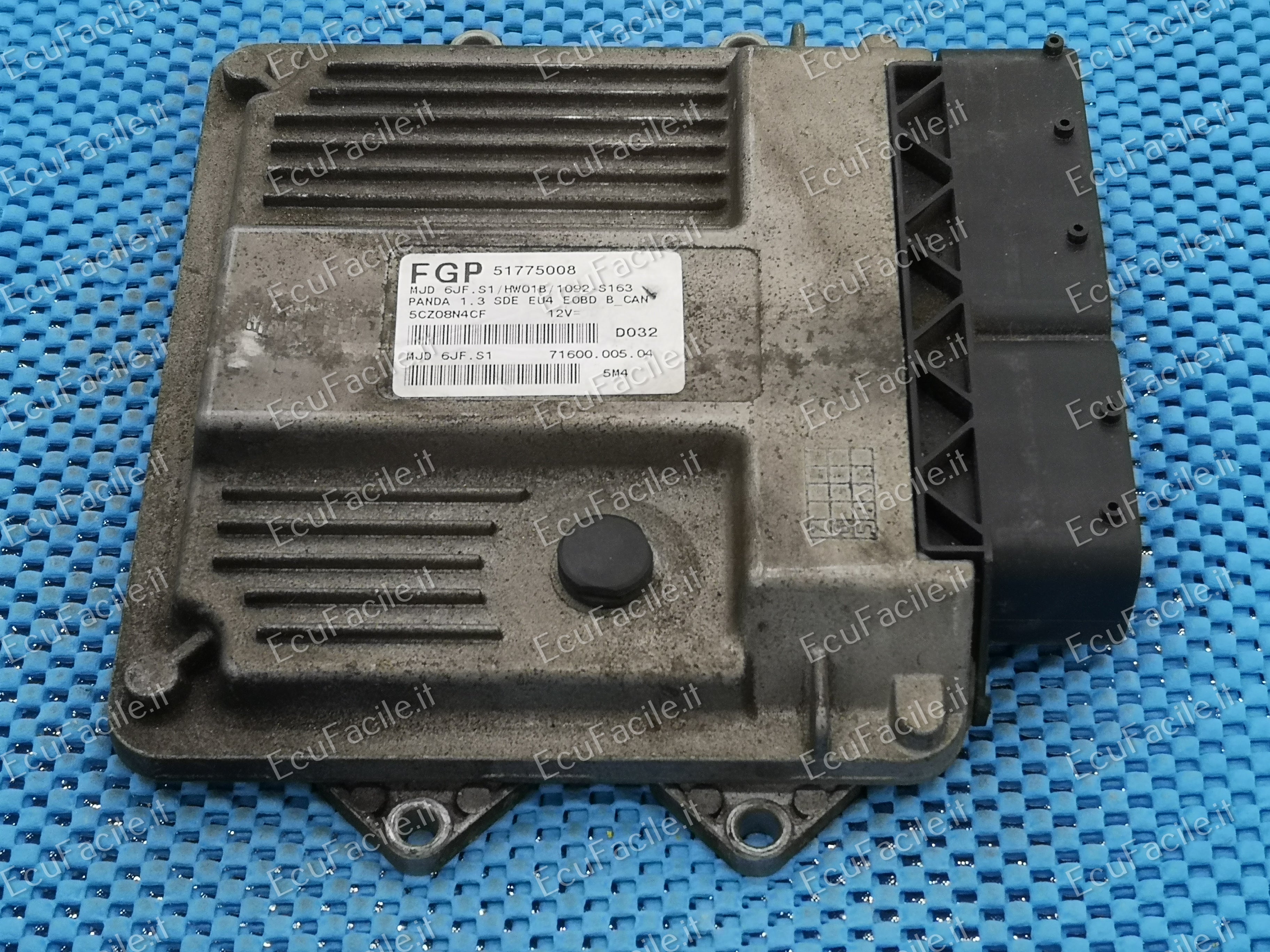 Ecu fiat panda 1.3 51775008 mjd 6jf.s1 hw01b